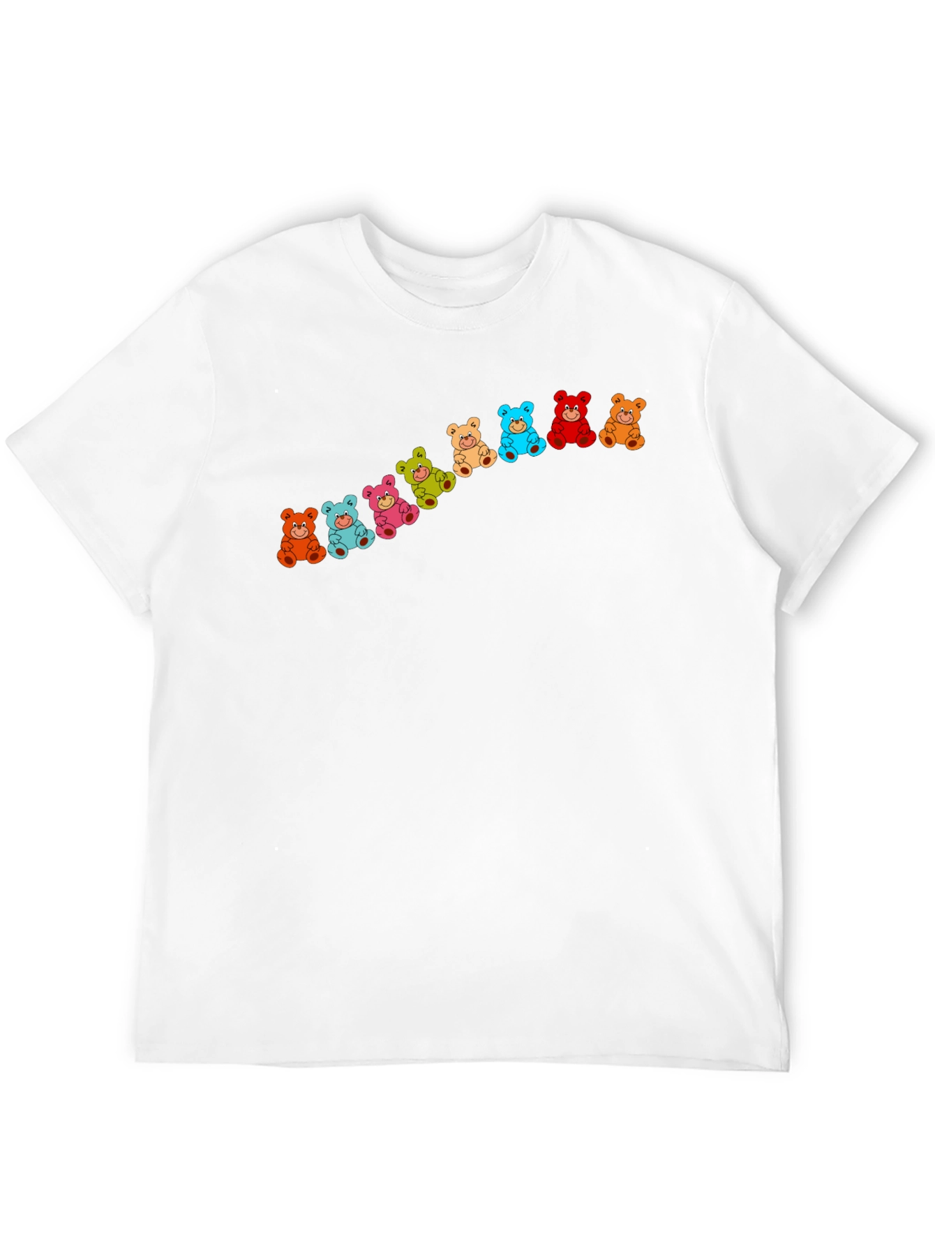 Black Colorful Gummy Bears Black T-Shirt view 12