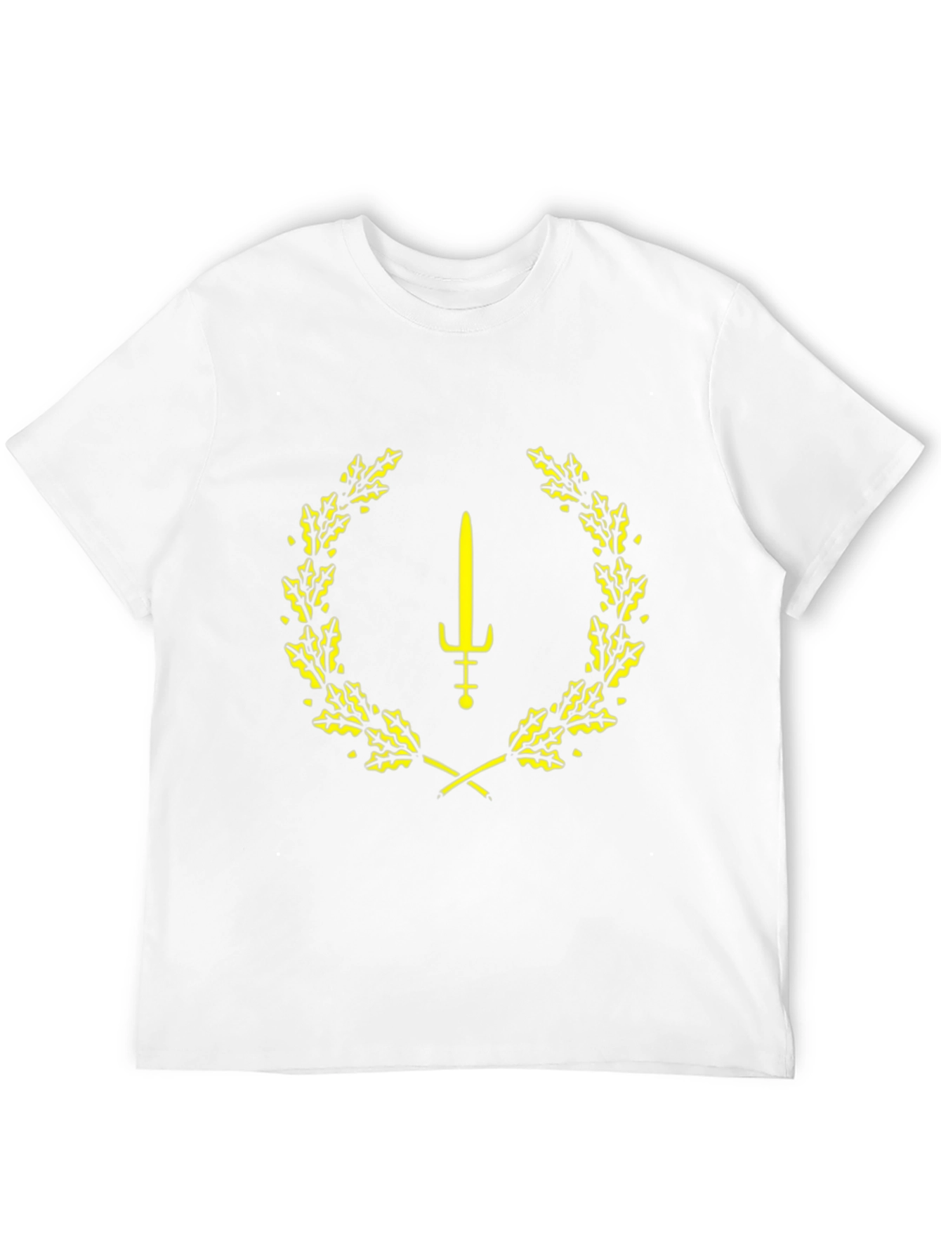 Black Sword & Laurel Wreath Graphic Tee - Black view 12