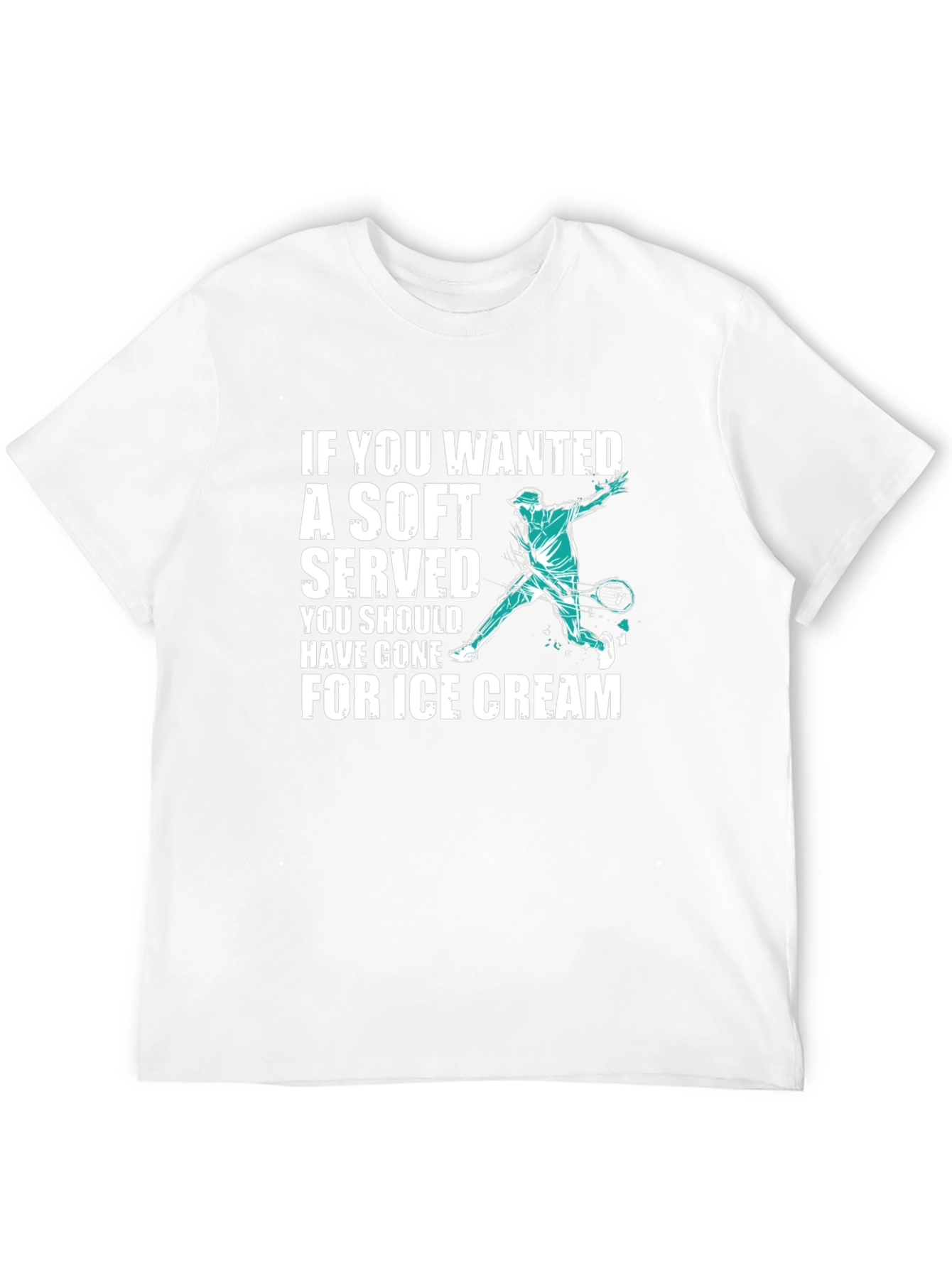 Black Funny Tennis T-Shirt: If You Wanted a Soft Serve view 12