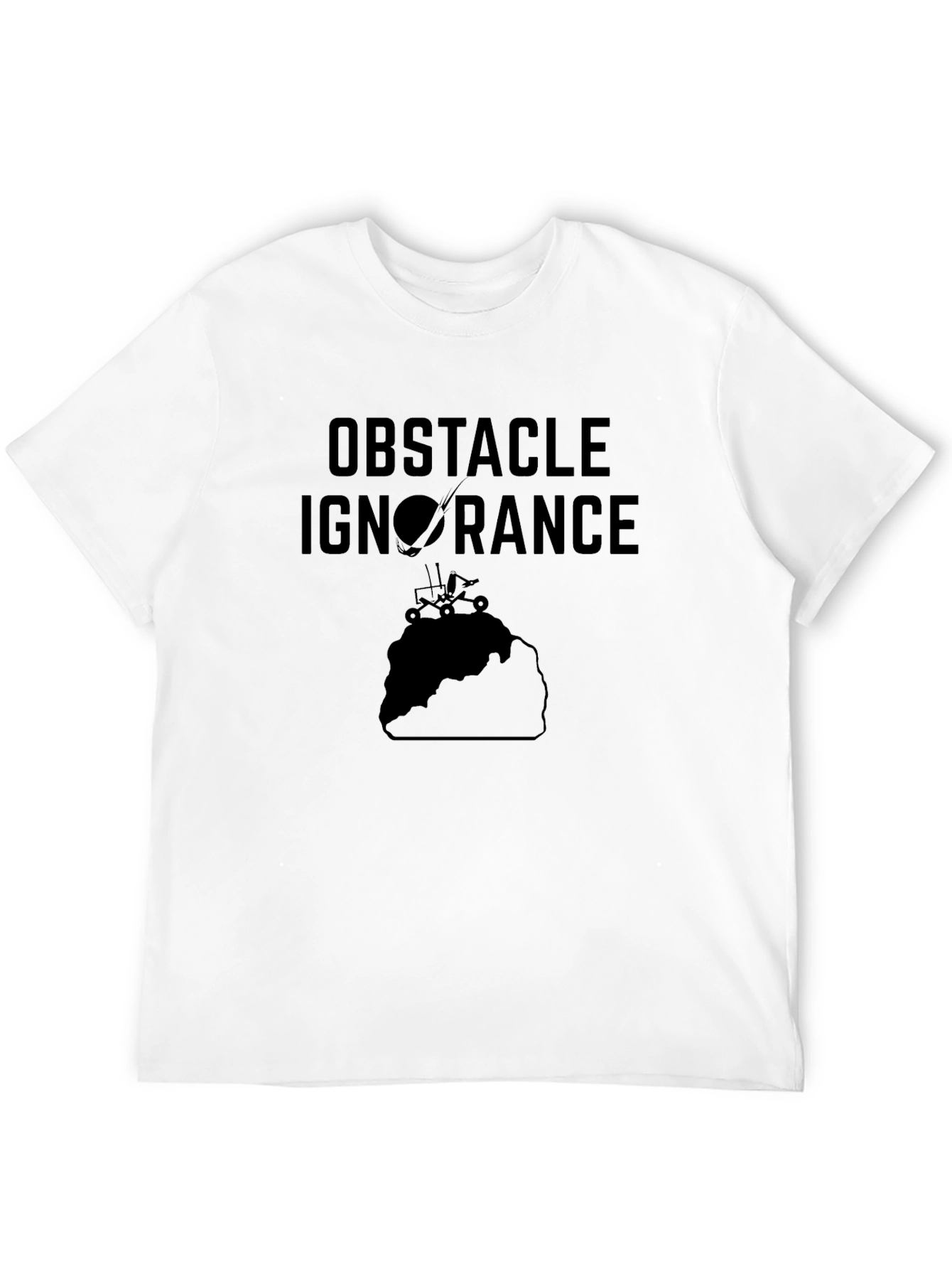 Black Obstacle Ignorance Black Graphic Tee view 12