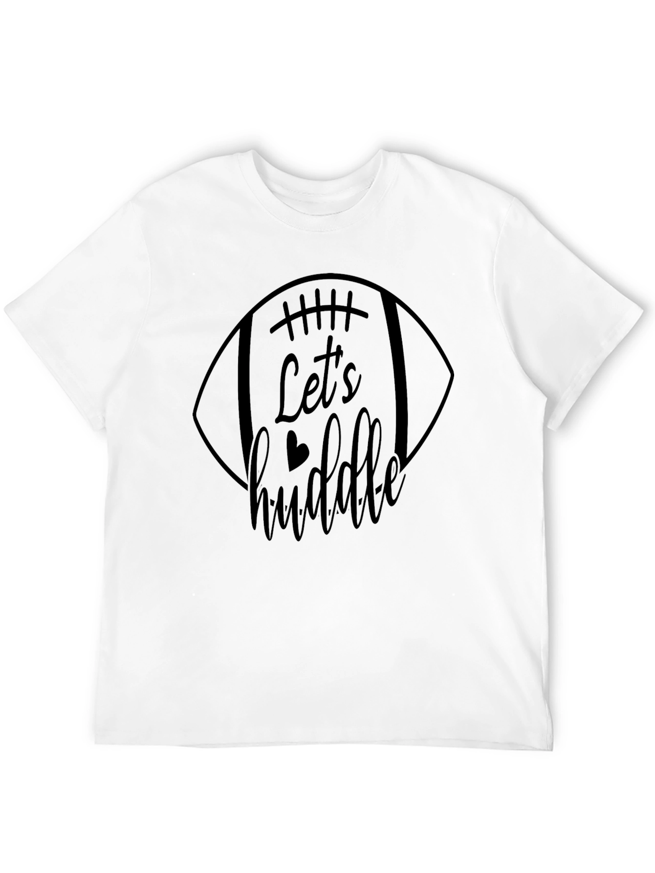 Black Let's Huddle Football Graphic Tee view 12