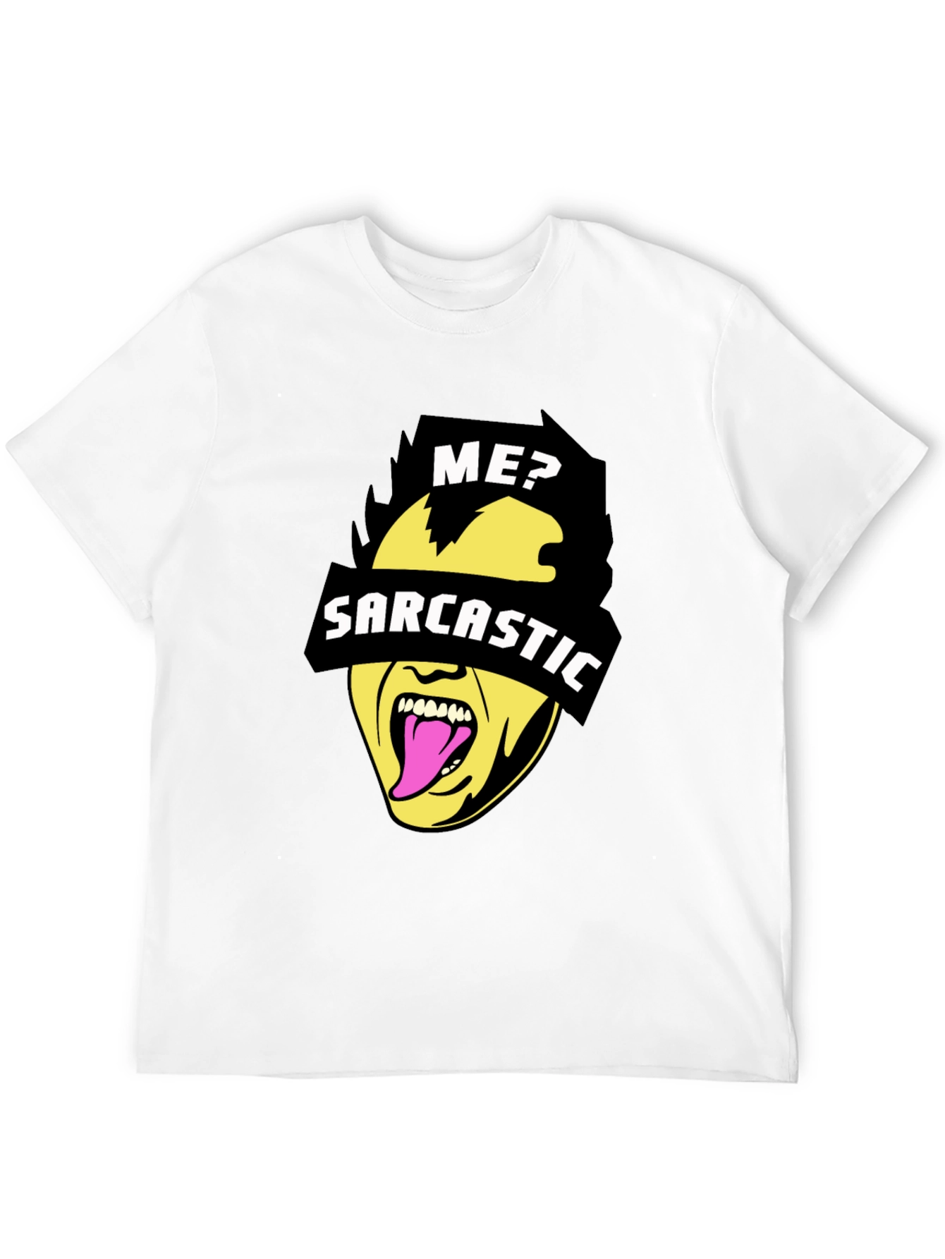Black Sarcastic Graphic Tee - Black Novelty Humor T-Shirt view 12