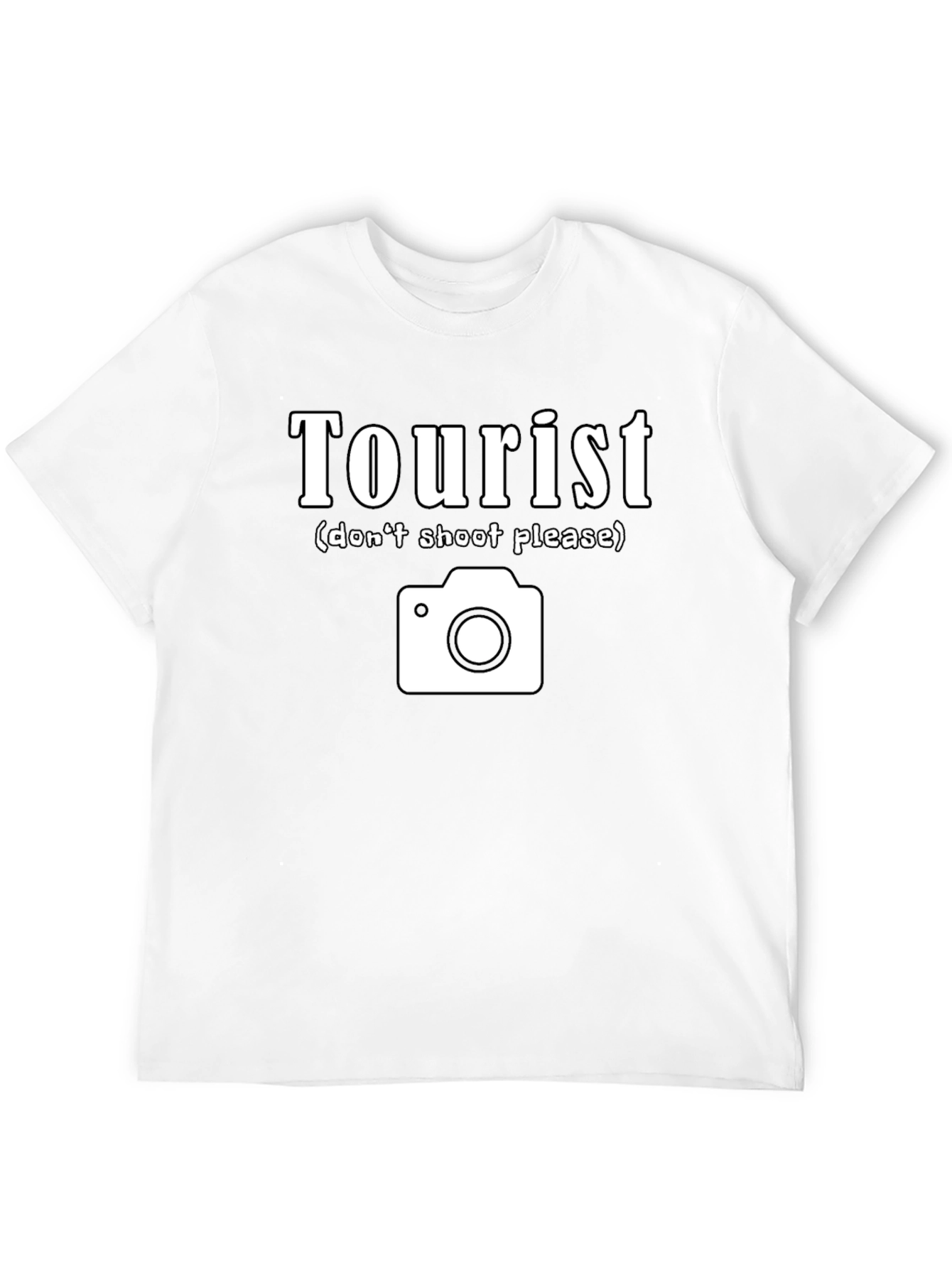 Black Tourist Graphic Tee - Funny Travel Shirt view 12