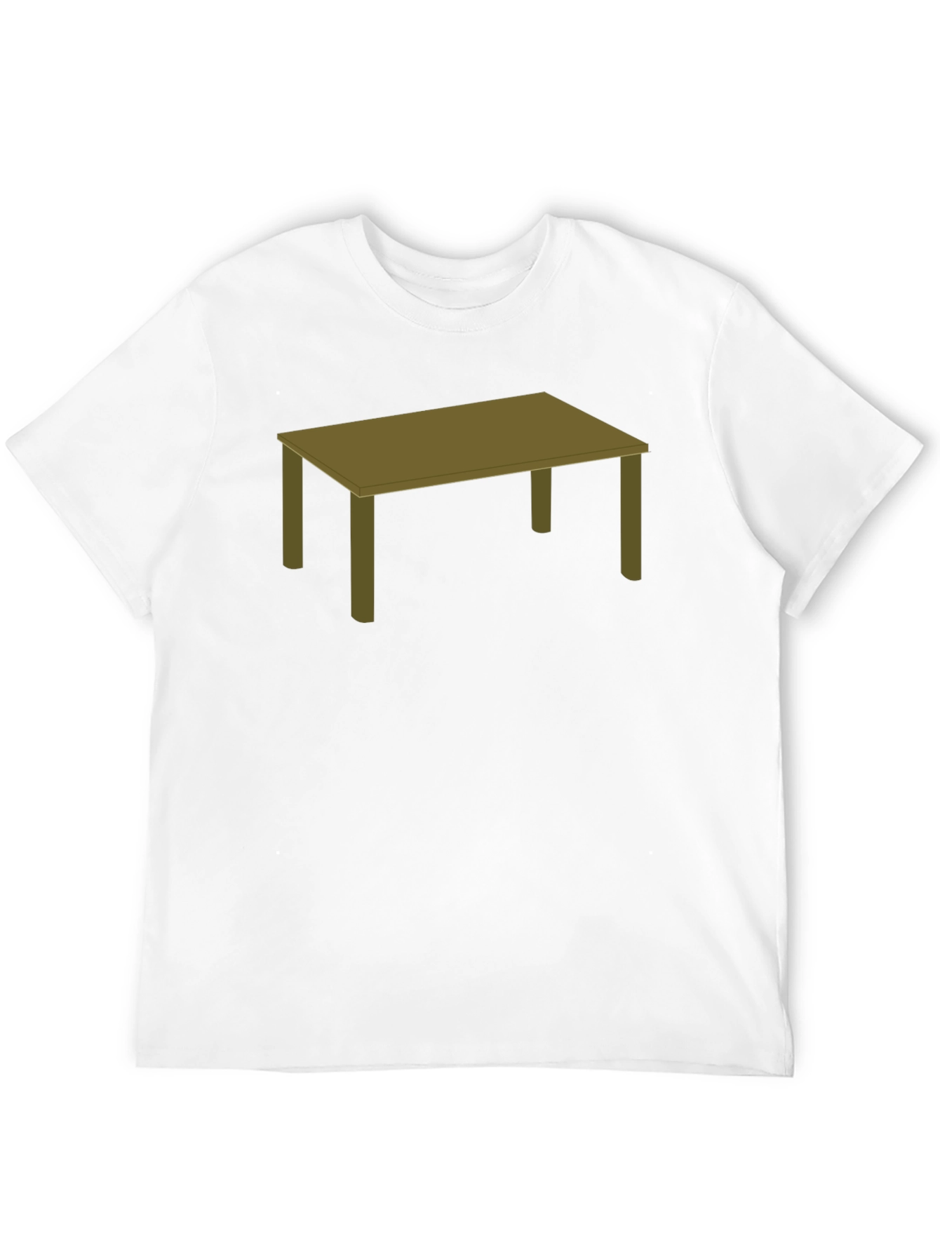 Black Men's Black T-Shirt with Table Graphic Tee view 12