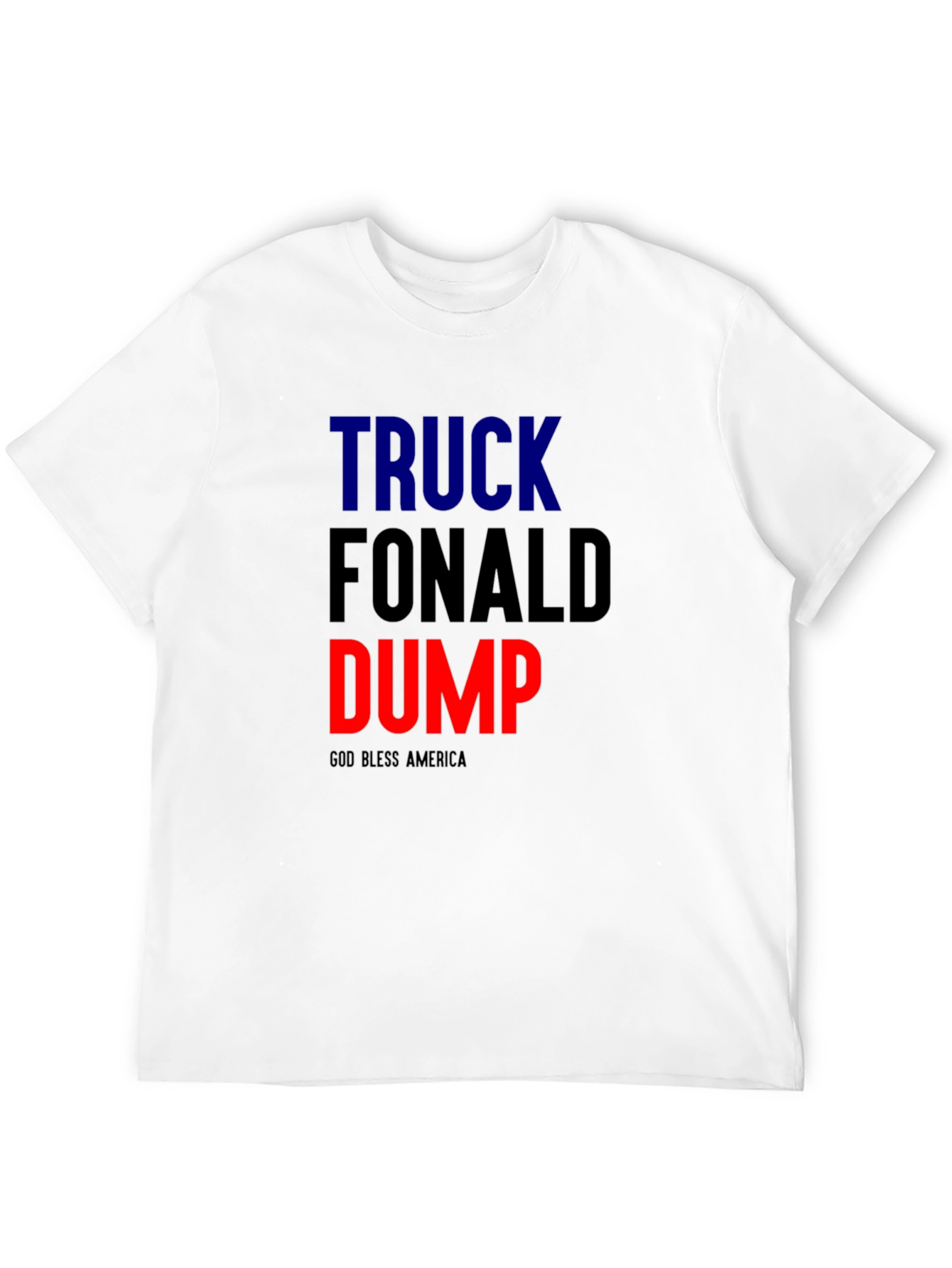 Black Truck Fonald Dump Slogan Graphic Tee view 12