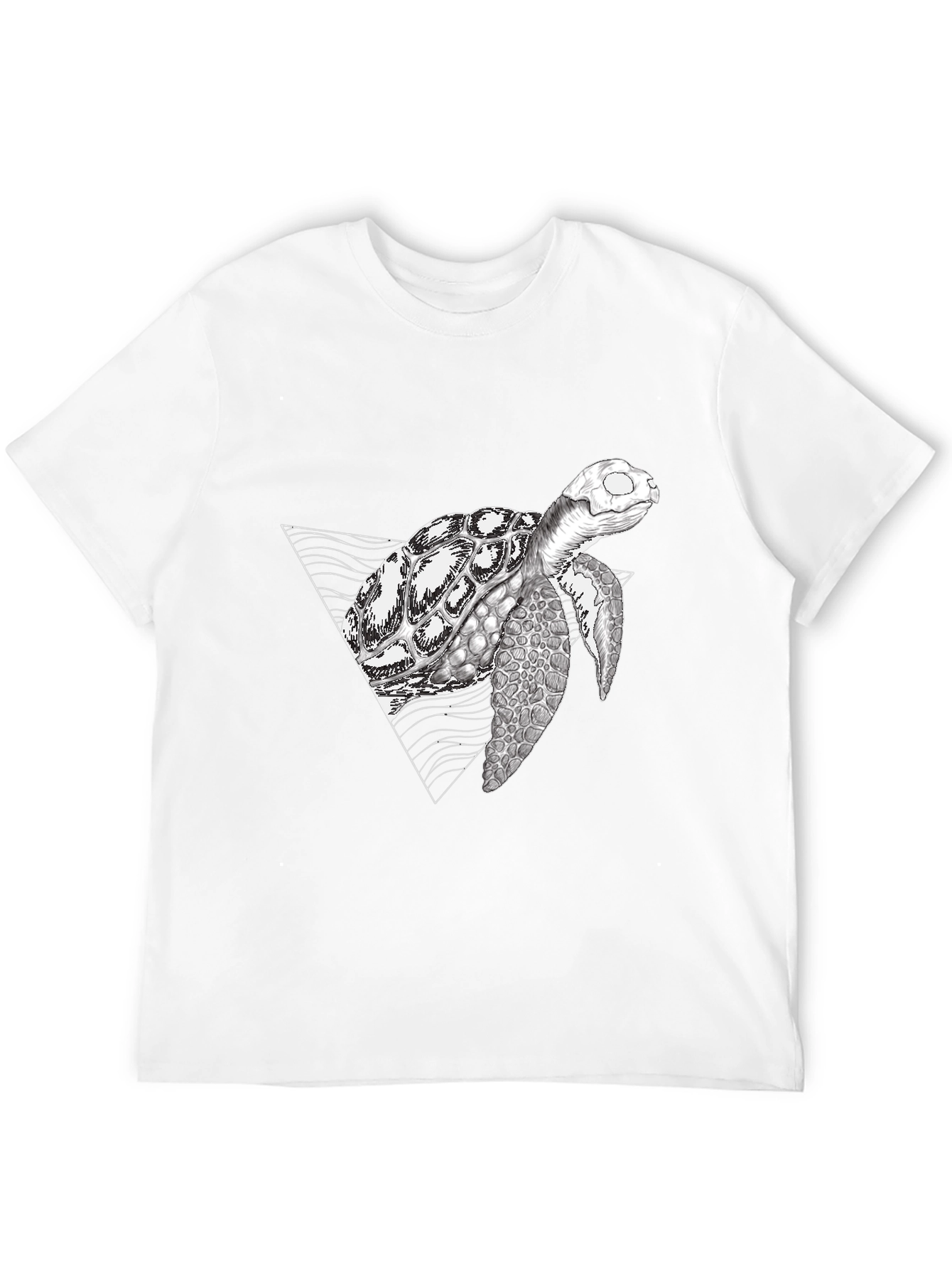 Black Geometric Turtle Black T-Shirt view 12