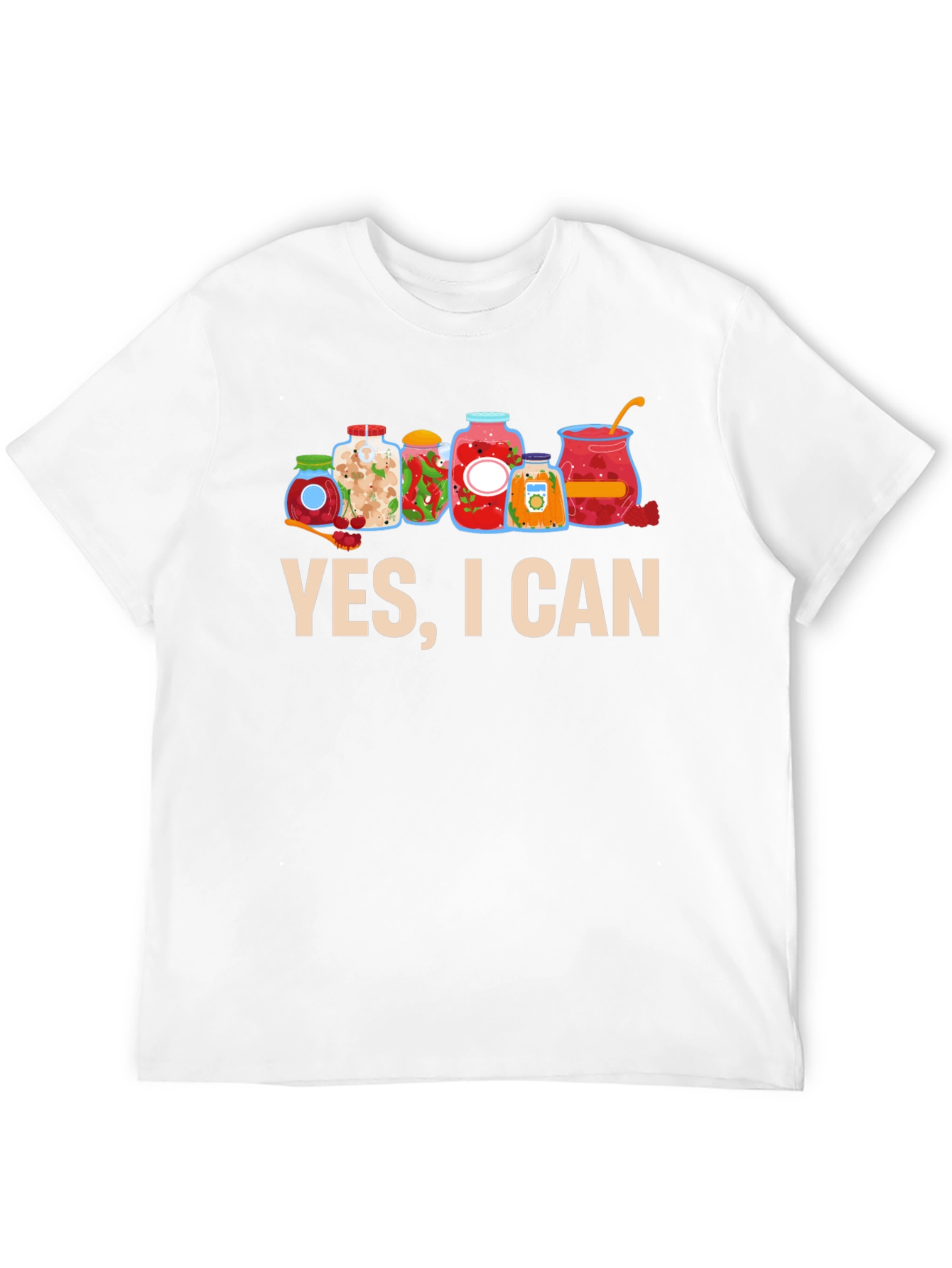 Black Yes I Can Funny Canning Jars T-Shirt view 12