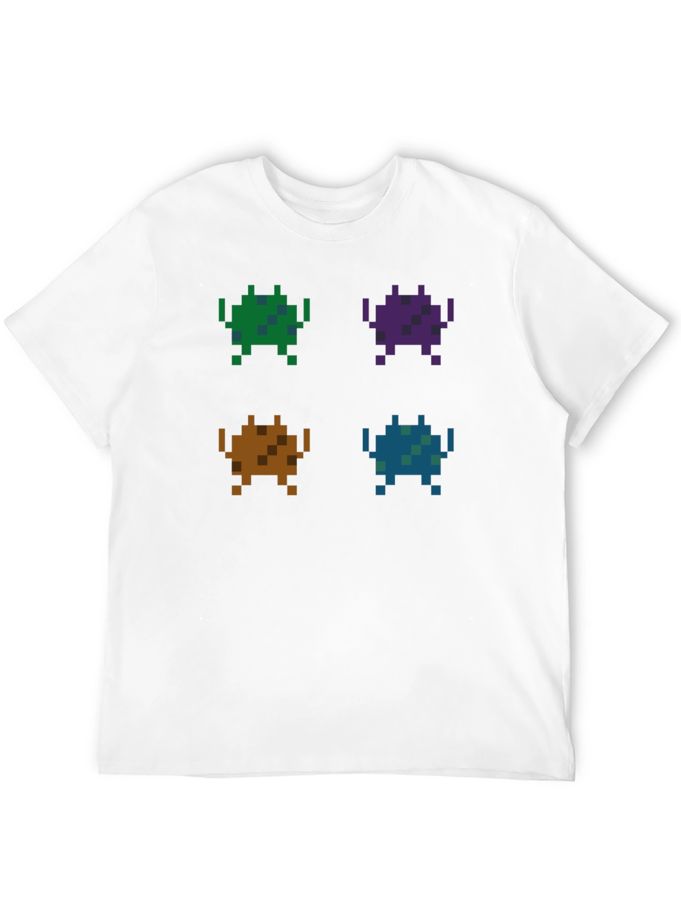 Black Retro Pixel Alien T-Shirt view 12