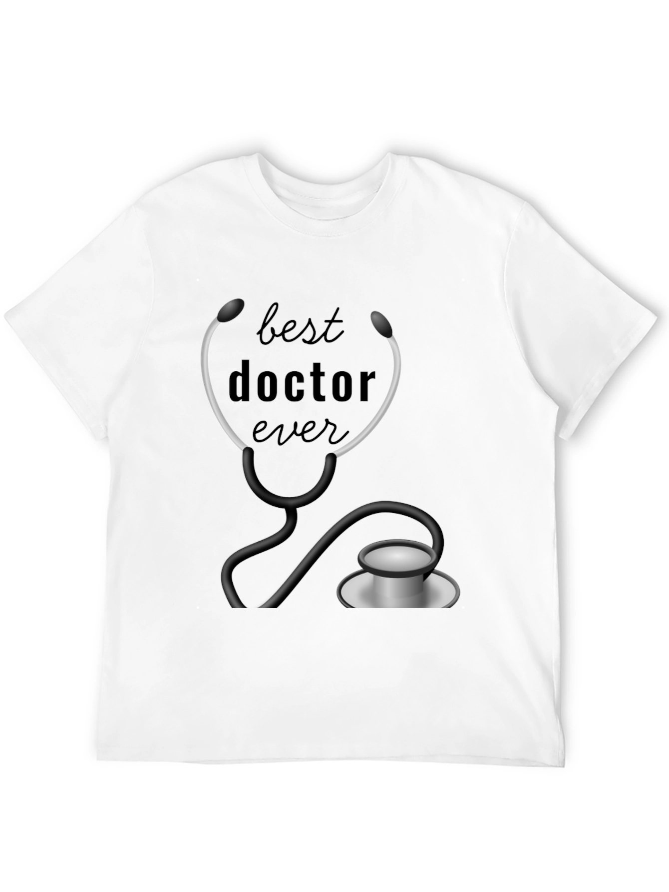 Black Best Doctor Ever Black T-Shirt Graphic Tee view 12