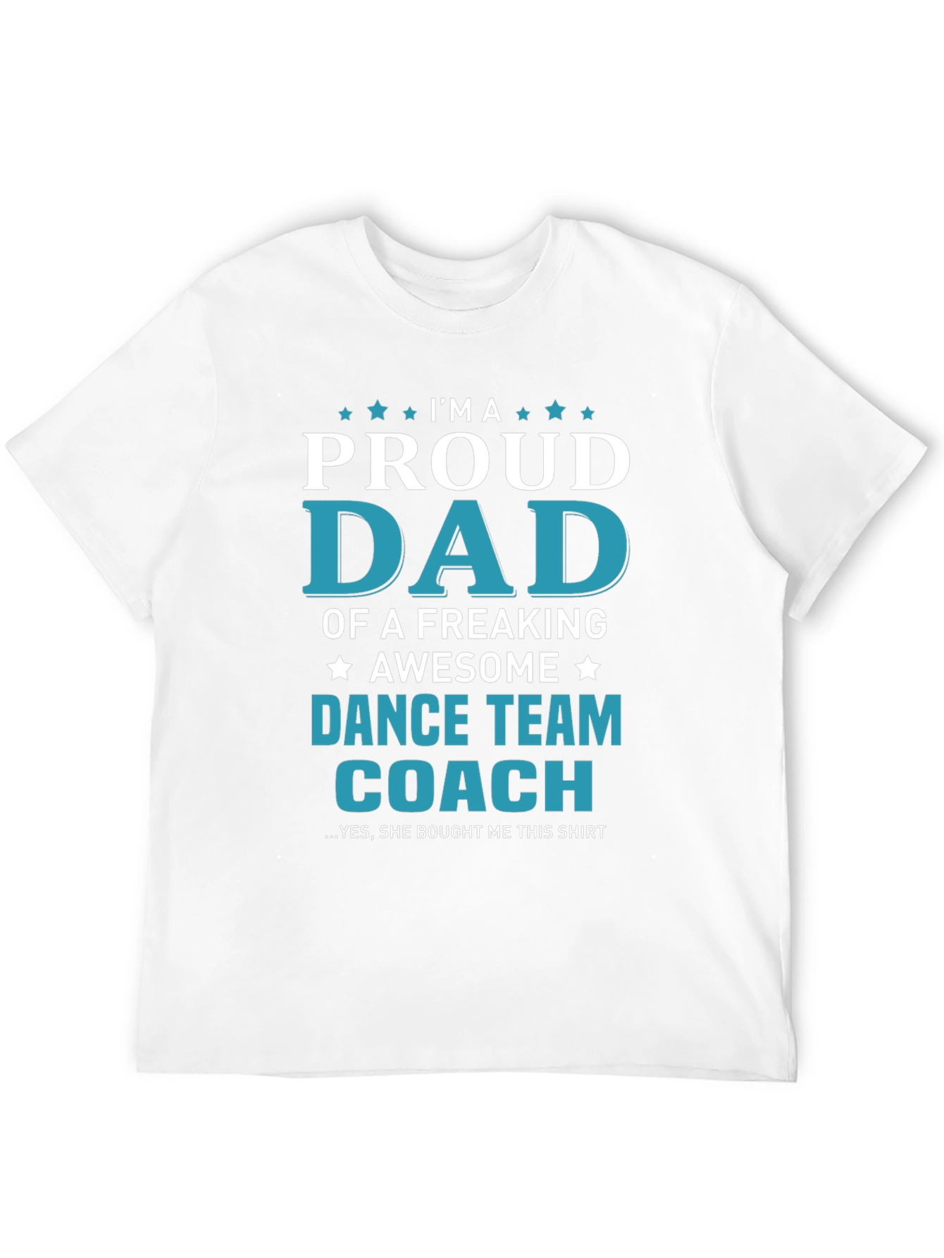 Black Proud Dad Dance Team Coach T-Shirt view 12