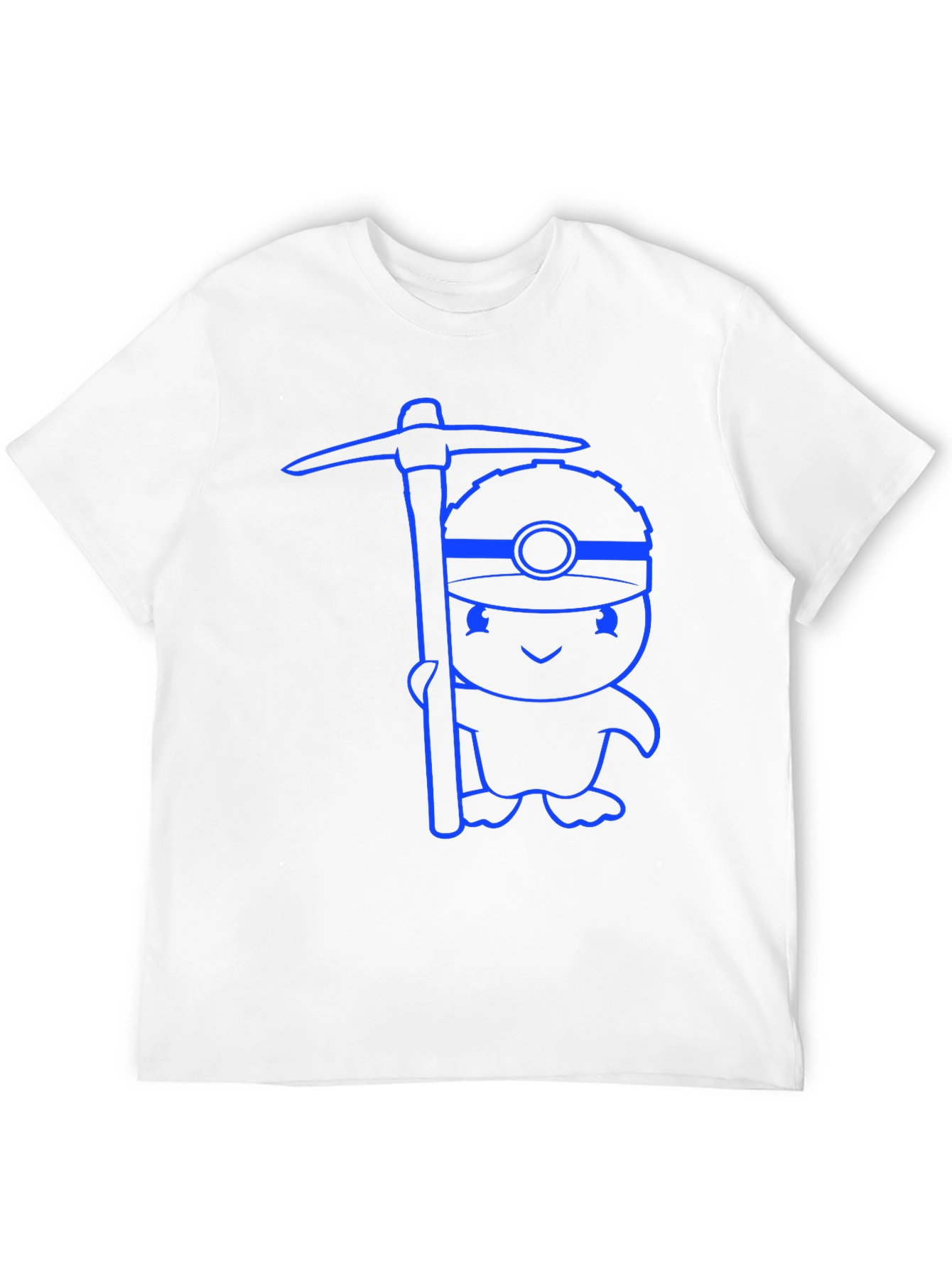 Black Cartoon Miner Graphic T-Shirt - Black view 12