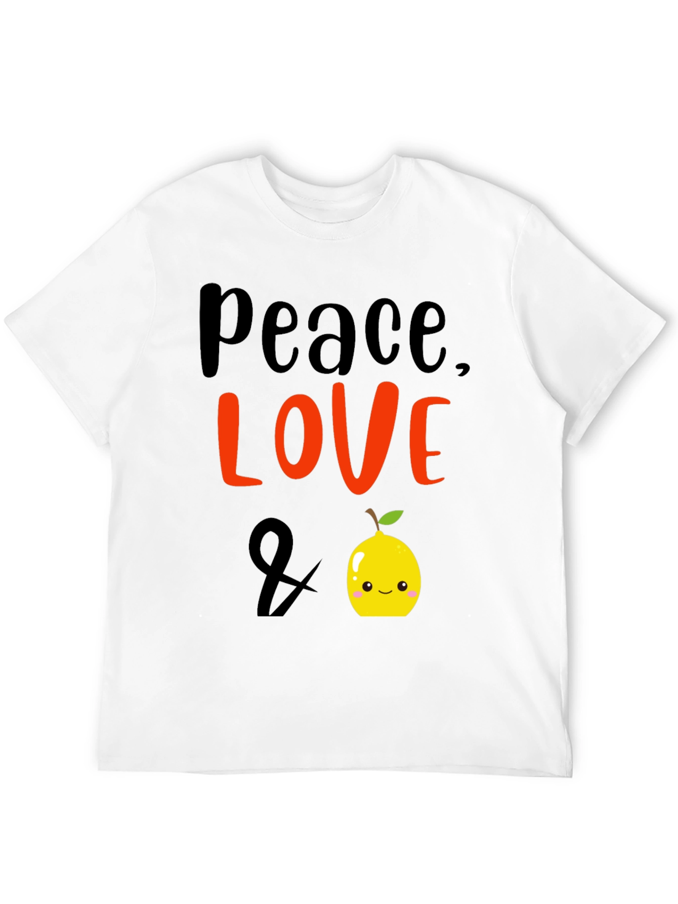 Black Peace, Love & Lemon Graphic Tee - Black view 12
