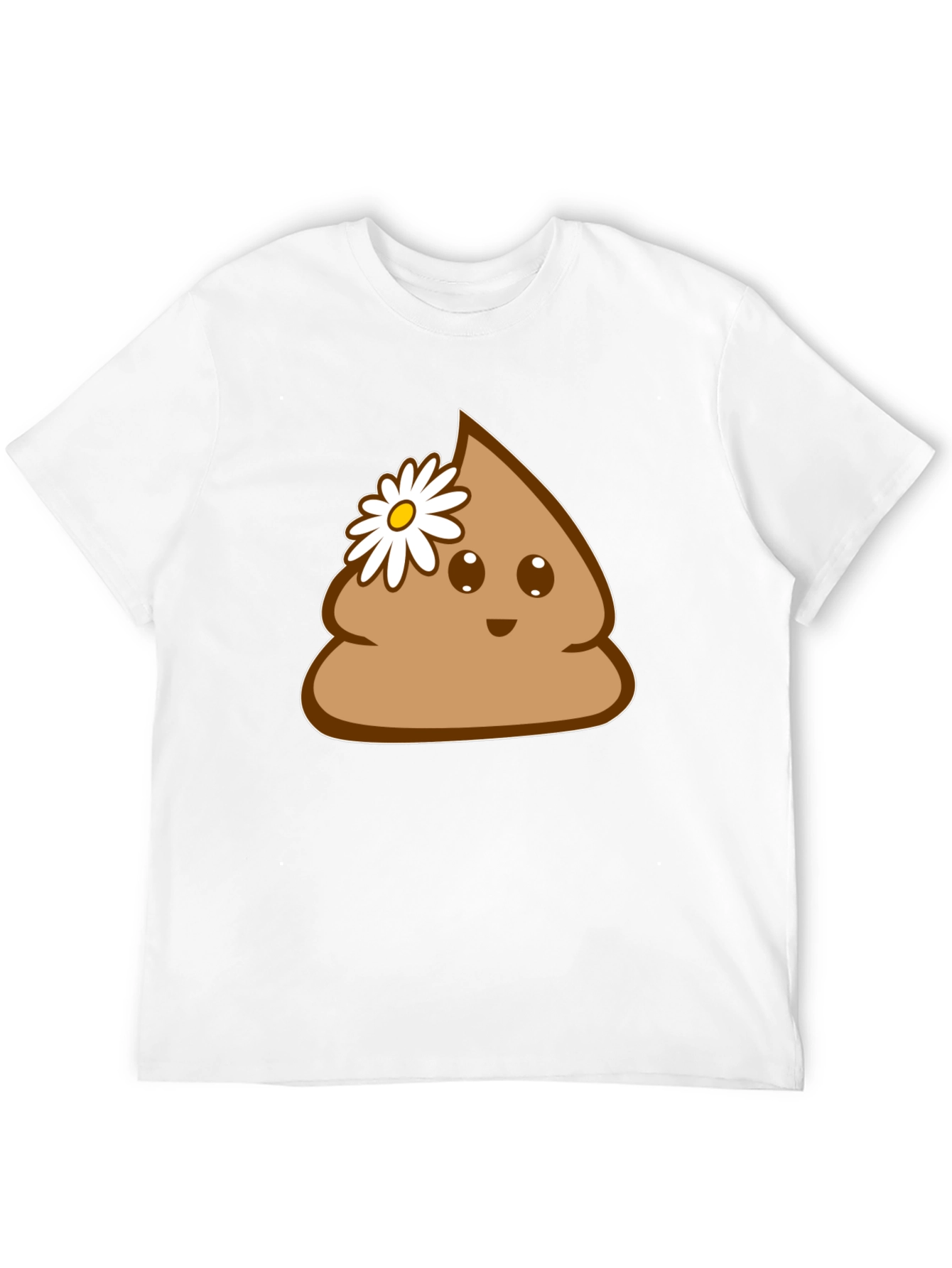 Black Cute Poop Emoji Graphic Tee - Fun Novelty T-Shirt view 12