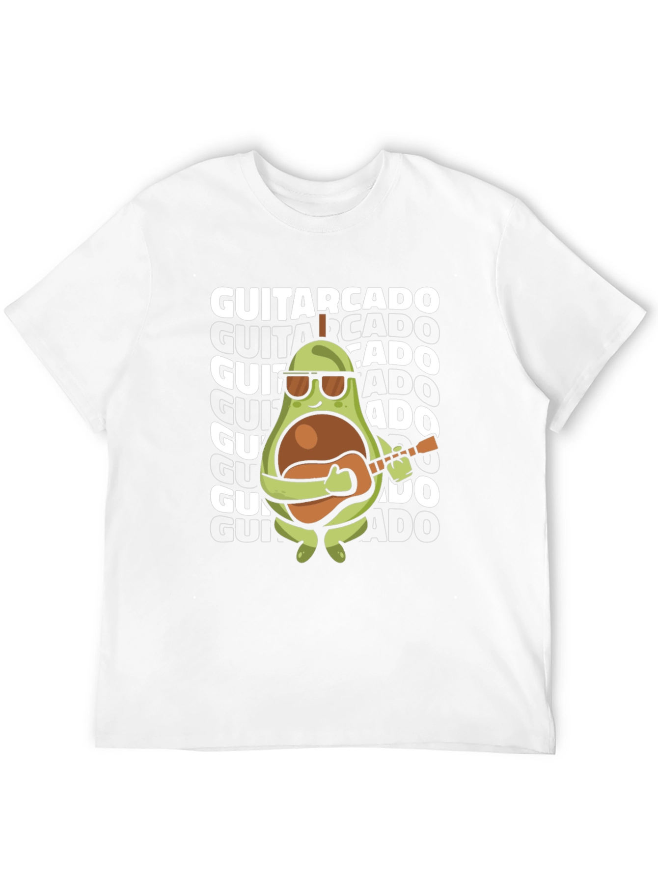 Black Guitarcado Graphic Tee - Avocado Guitarist view 12