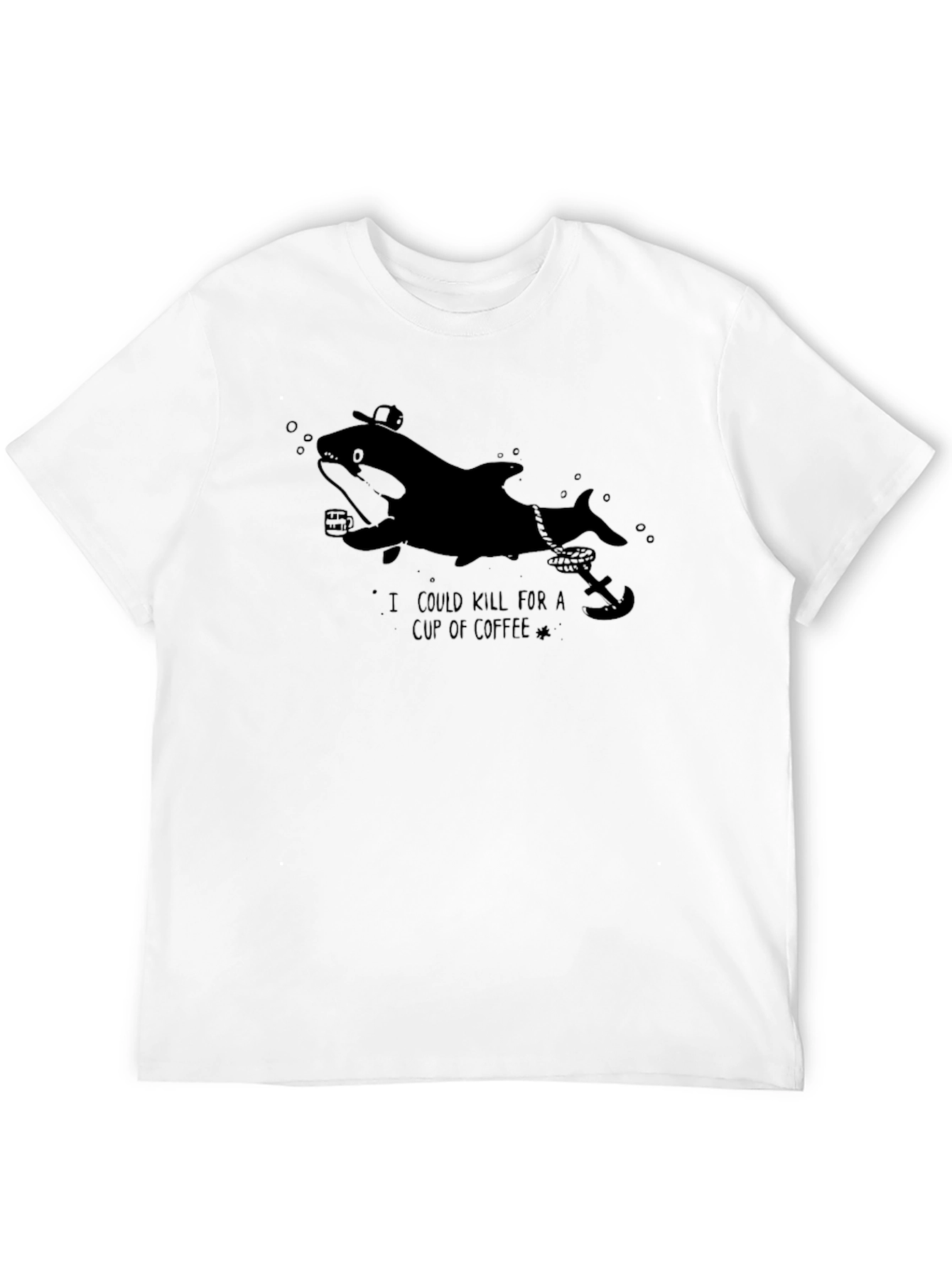 Black Orca Coffee Lover T-Shirt - Funny Nautical Tee view 12