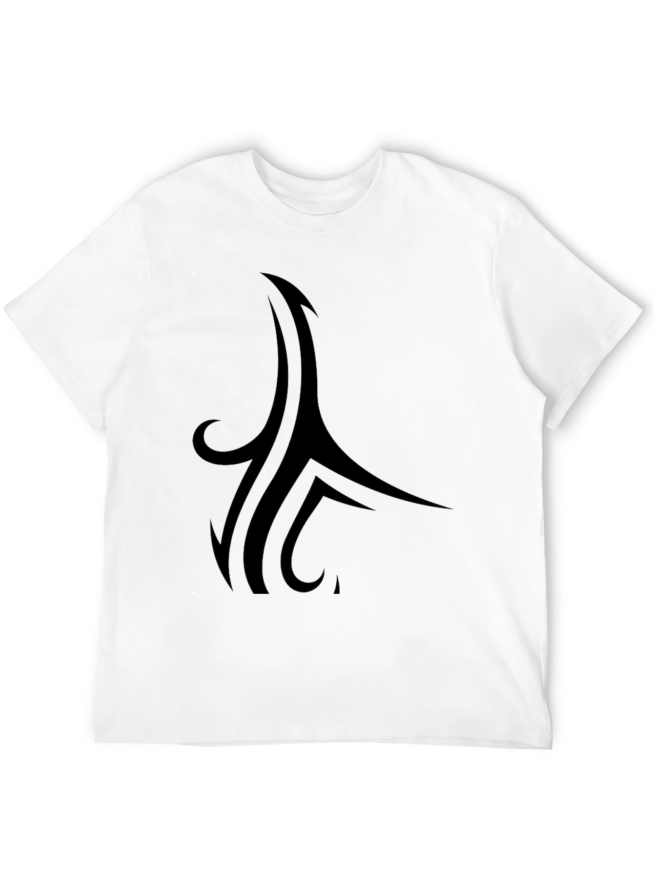 Black Stylish Black Tee with Tribal Design view 12