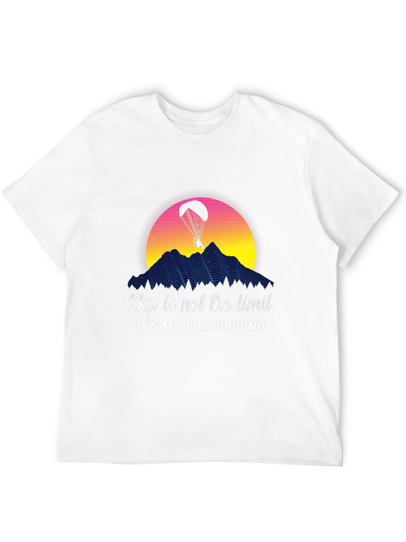 Black Sky's the Limit Paragliding Graphic Tee - Adventure Ready! view 12