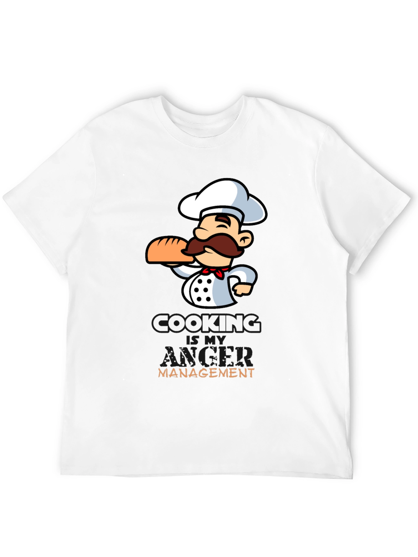 Black Chef Cartoon Graphic T-Shirt - Cooking Management view 12
