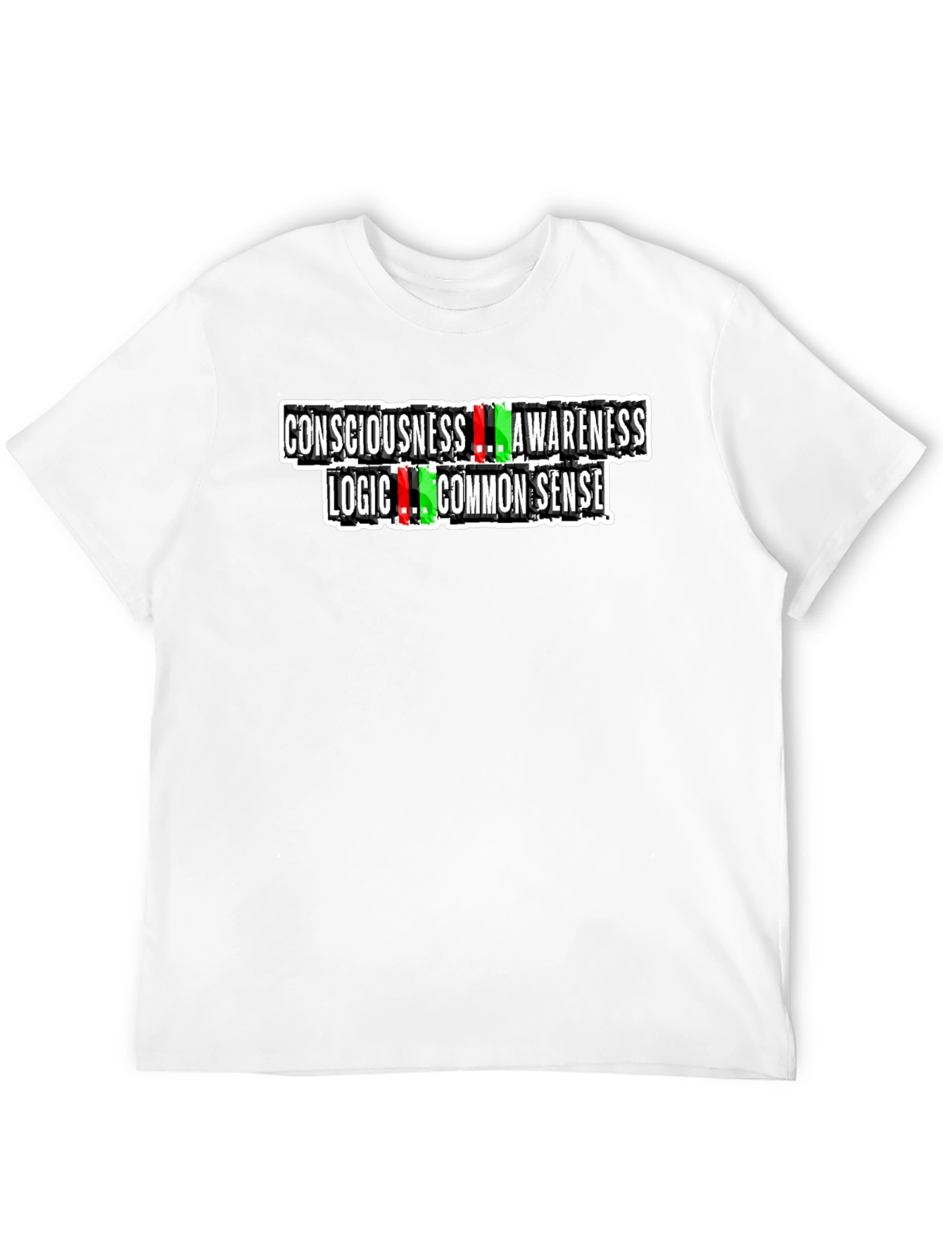 Black Consciousness Awareness Logic Common Sense Graphic Tee view 12