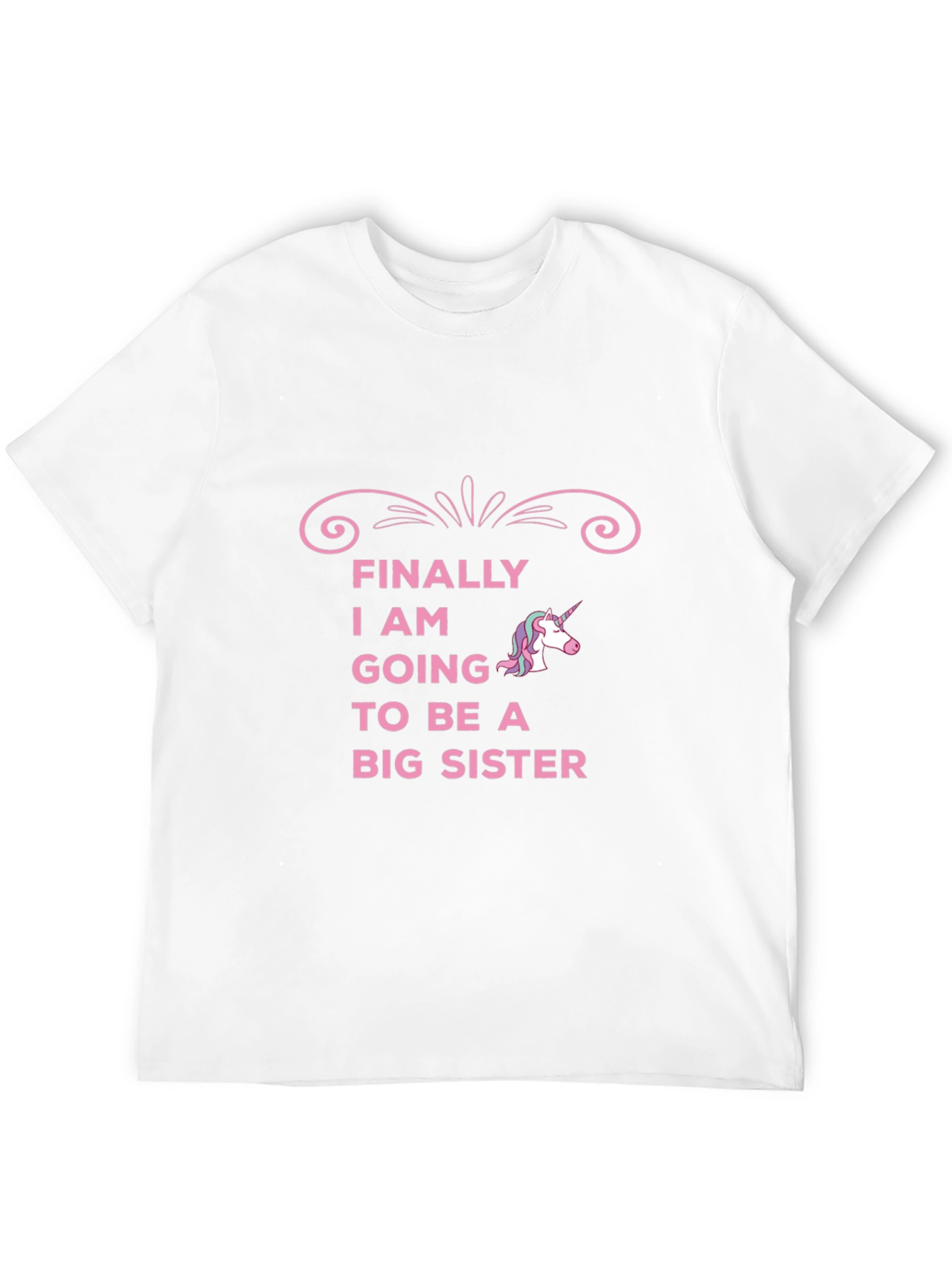 Black Big Sister Unicorn T-Shirt - Cute Announcement Tee view 12
