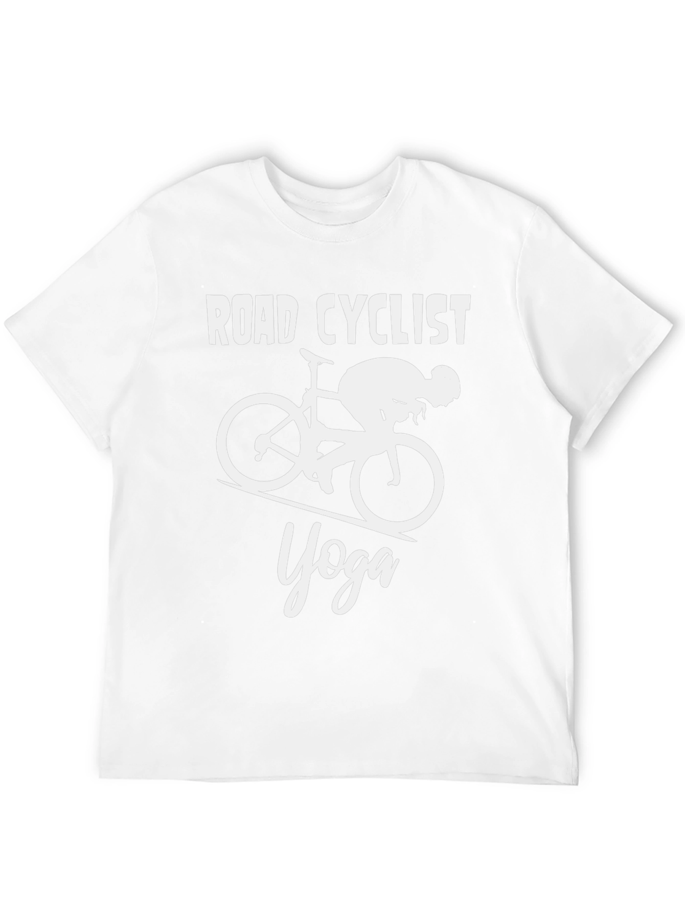 Black Road Cyclist Yoga Graphic T-Shirt - Black view 12