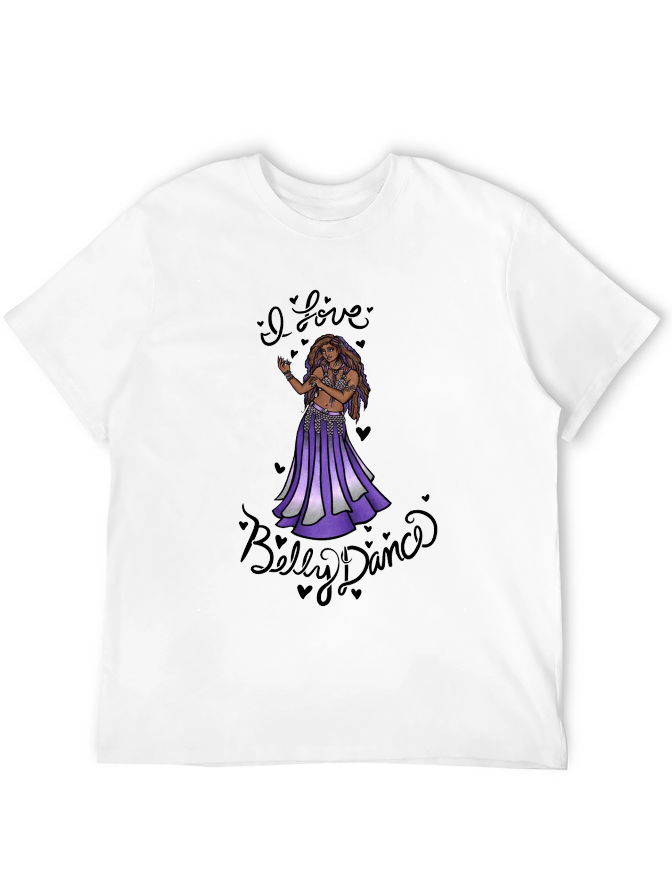 Black I Love Belly Dance Black T-Shirt view 12