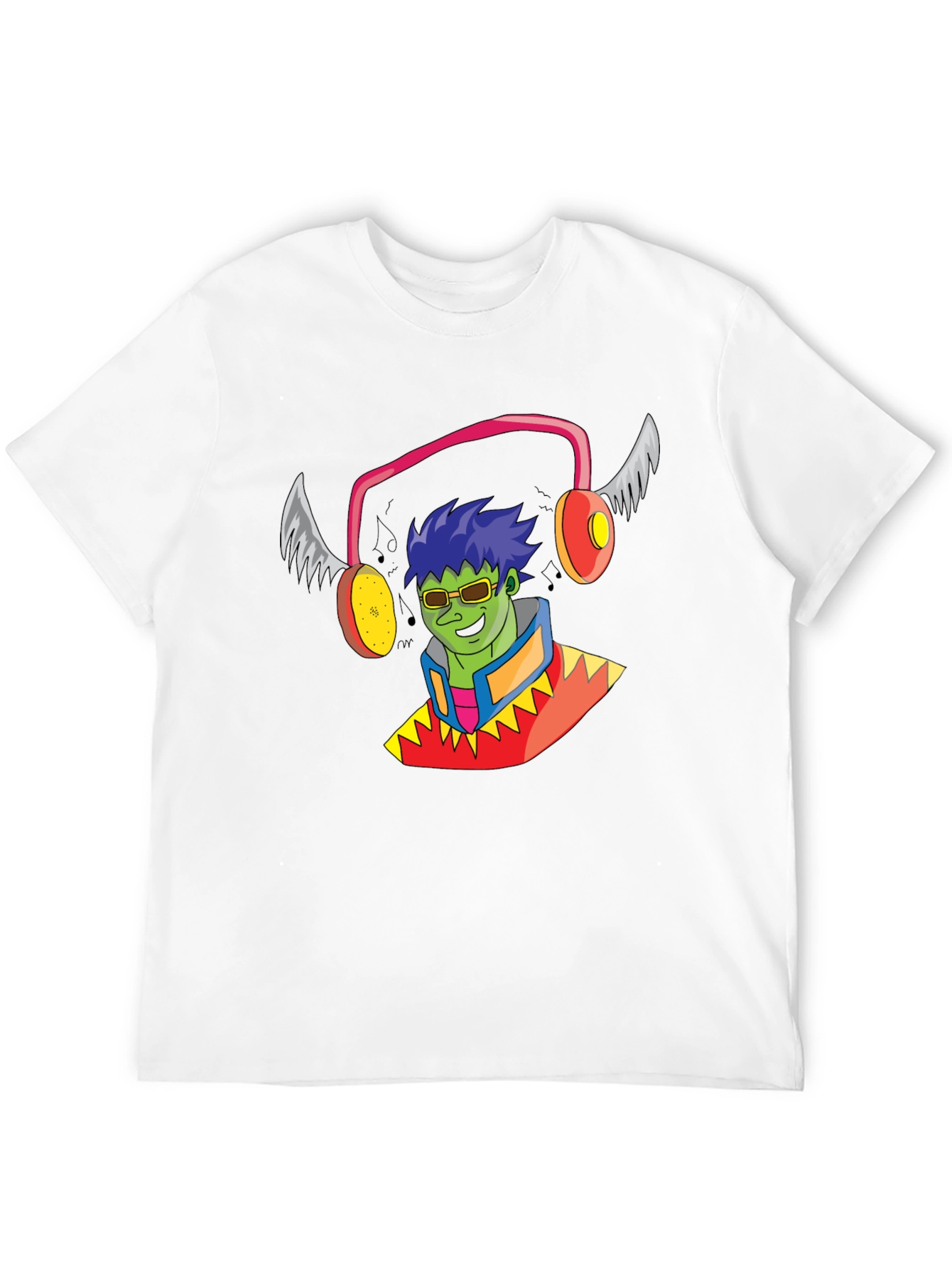 Black Funky Cartoon Character Black T-Shirt view 12