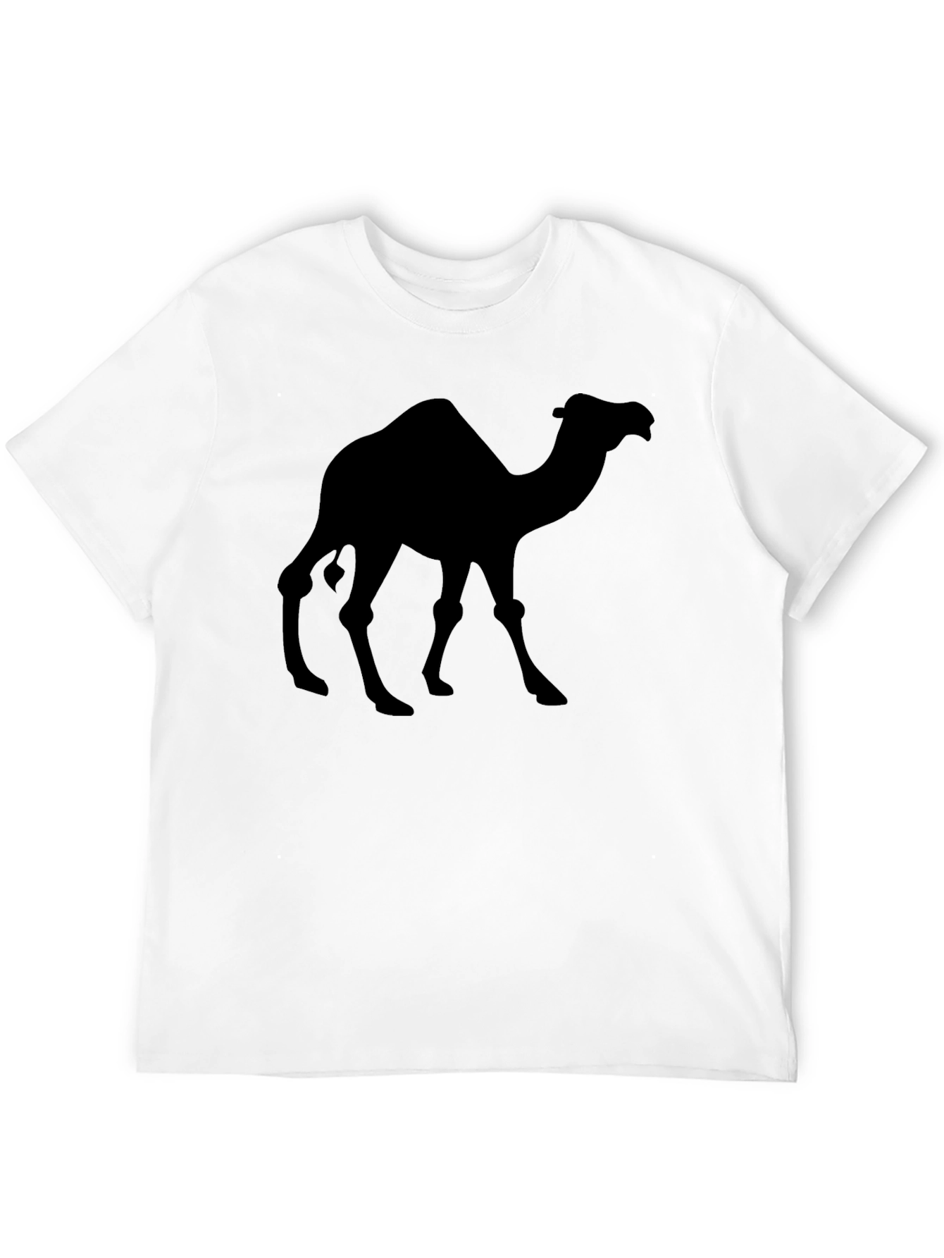 Black Camel Silhouette Black T-Shirt - Desert Animal Graphic Tee view 12