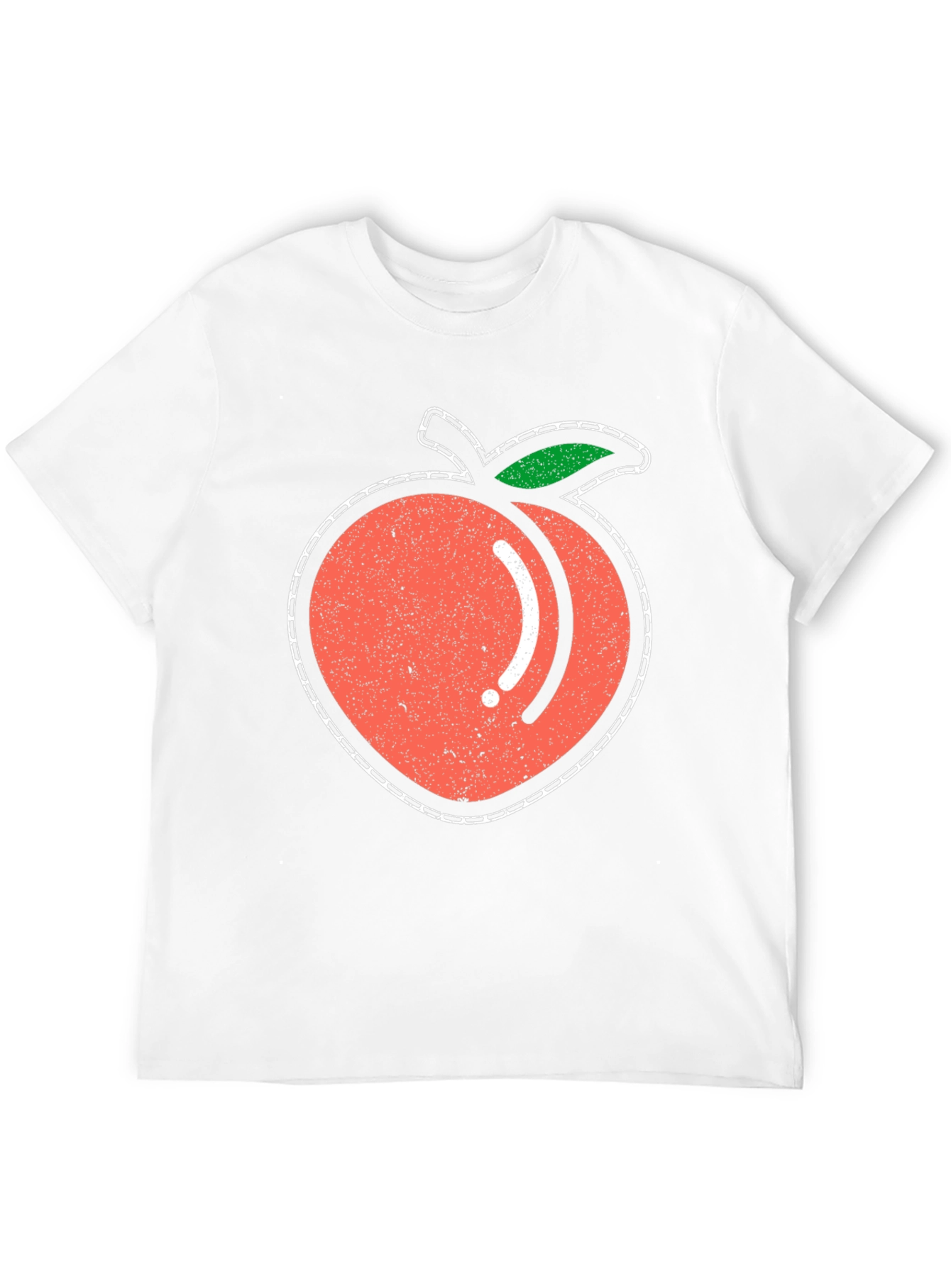 Black Peach Graphic Tee - Black Cotton T-Shirt view 12