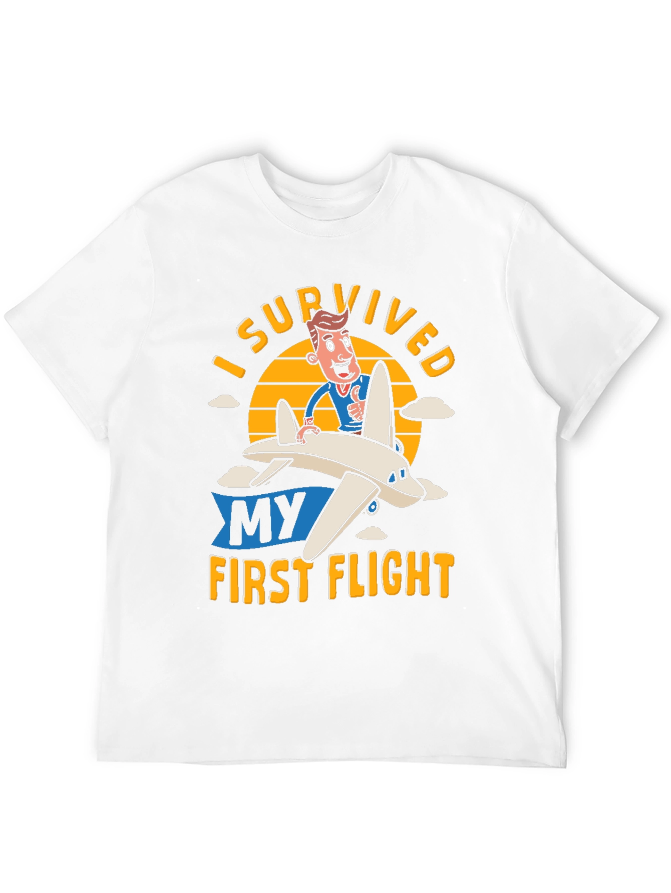 Black I Survived My First Flight T-Shirt view 12