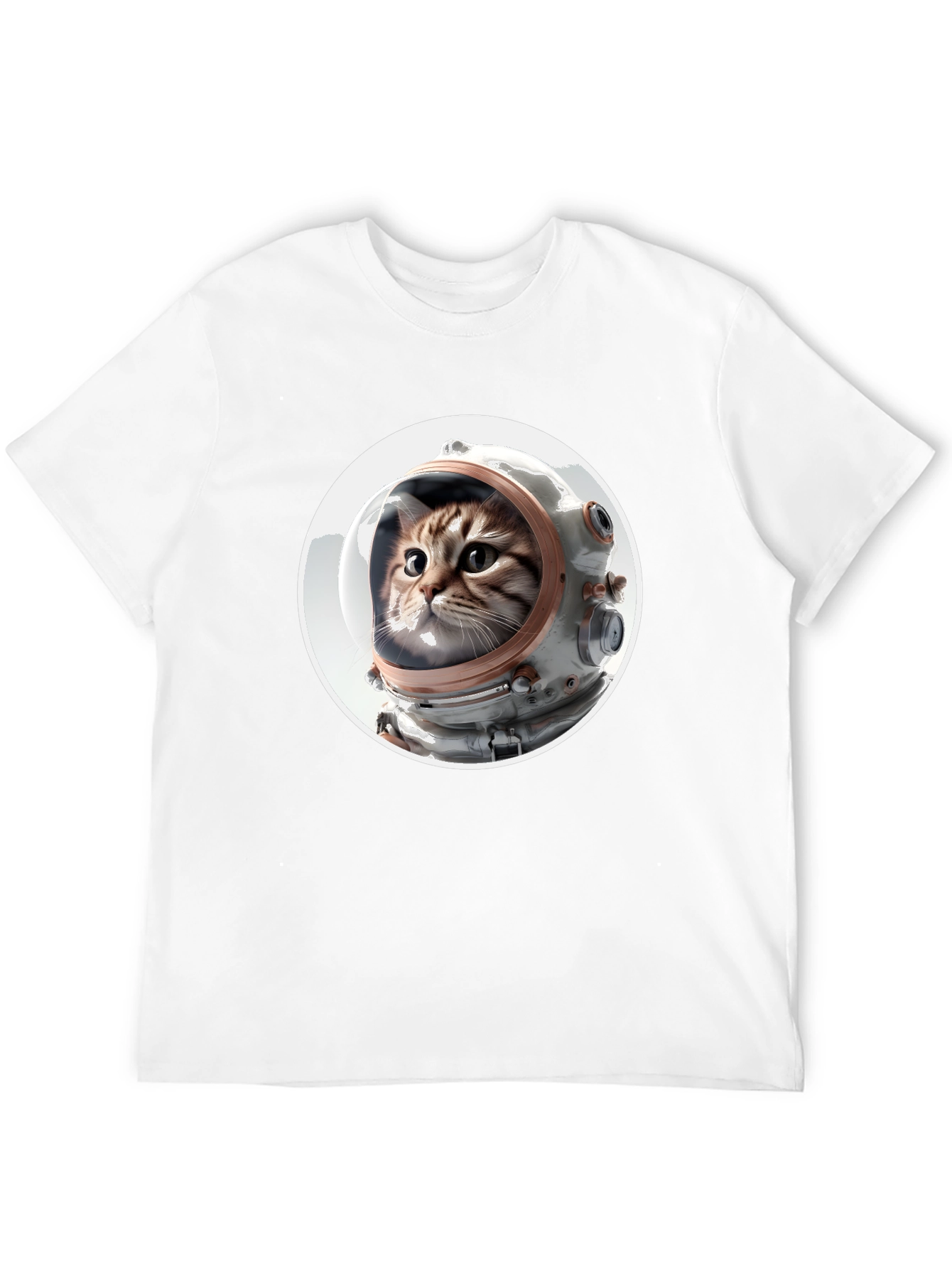 Black Astronaut Cat Graphic Tee - Unisex Black T-Shirt view 12