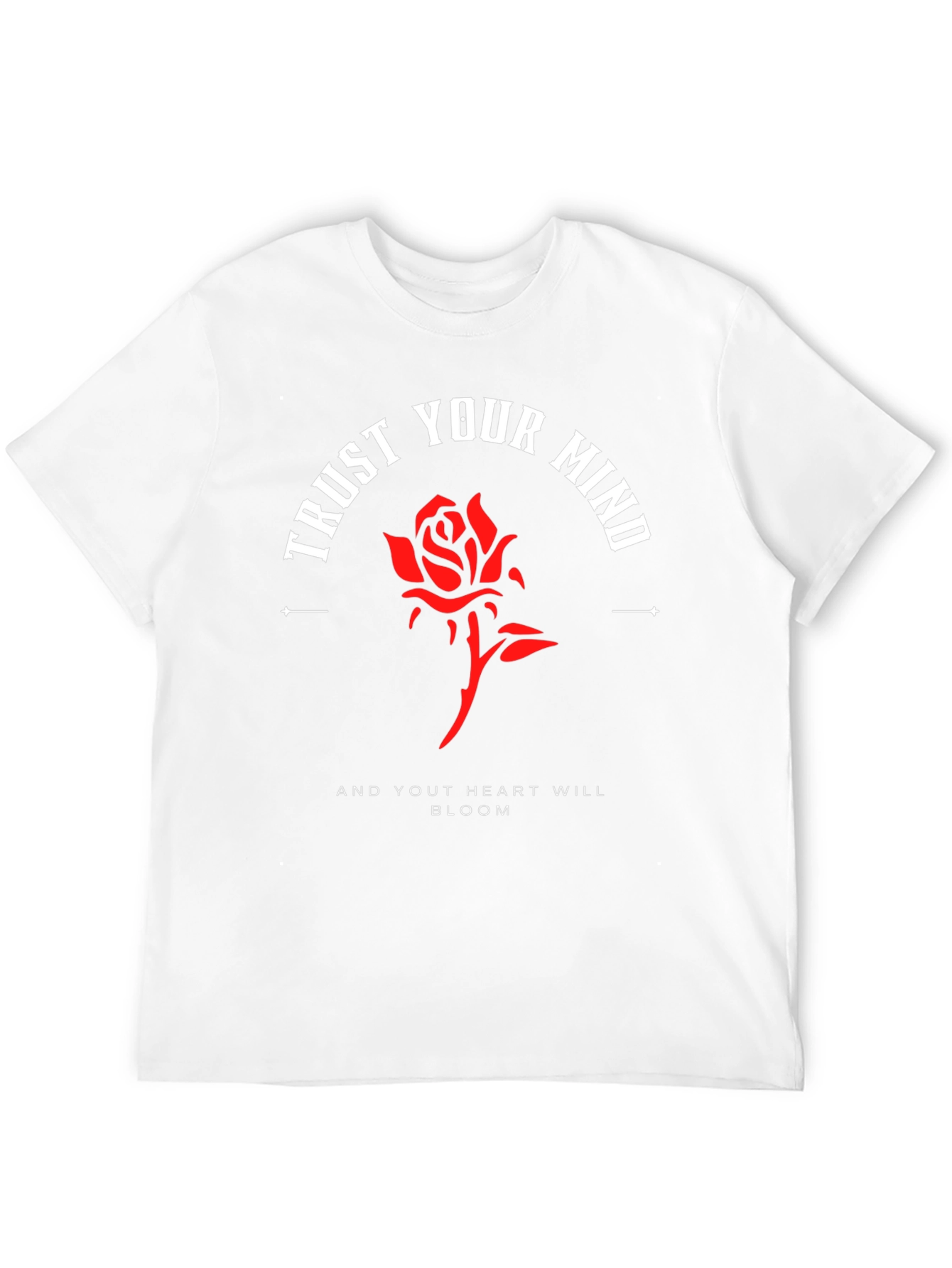 Black Trust Your Mind Rose Graphic Tee - Black view 12