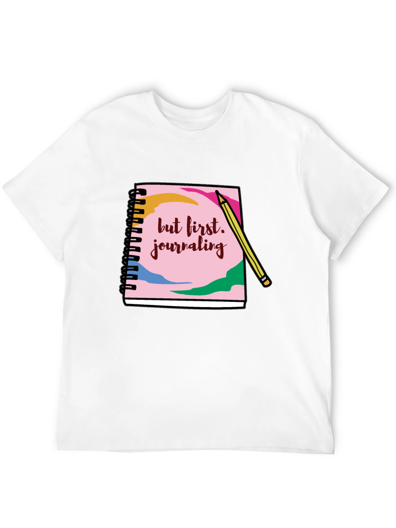 Black Journaling T-Shirt: But First, Journaling! view 12