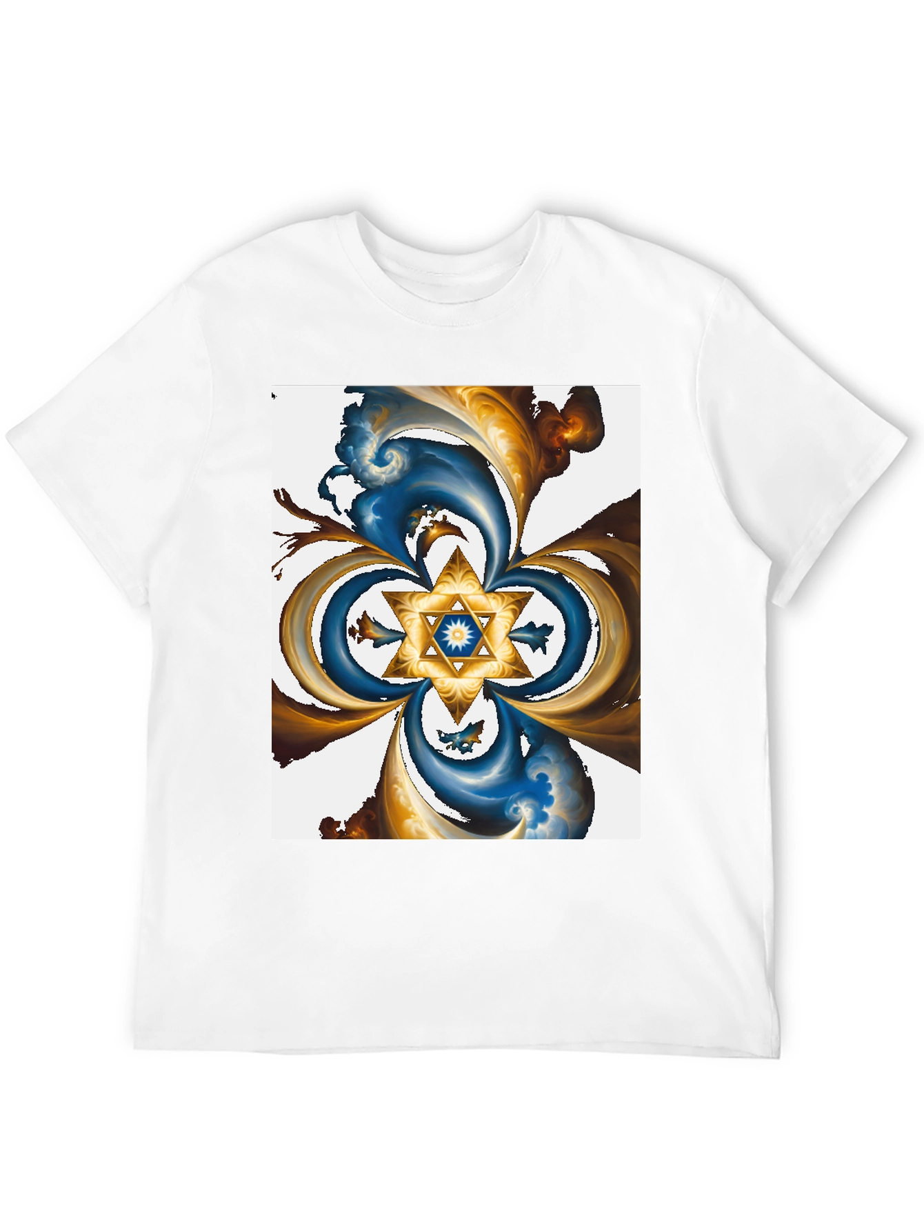 Abstract Star Graphic Tee - Black - 12