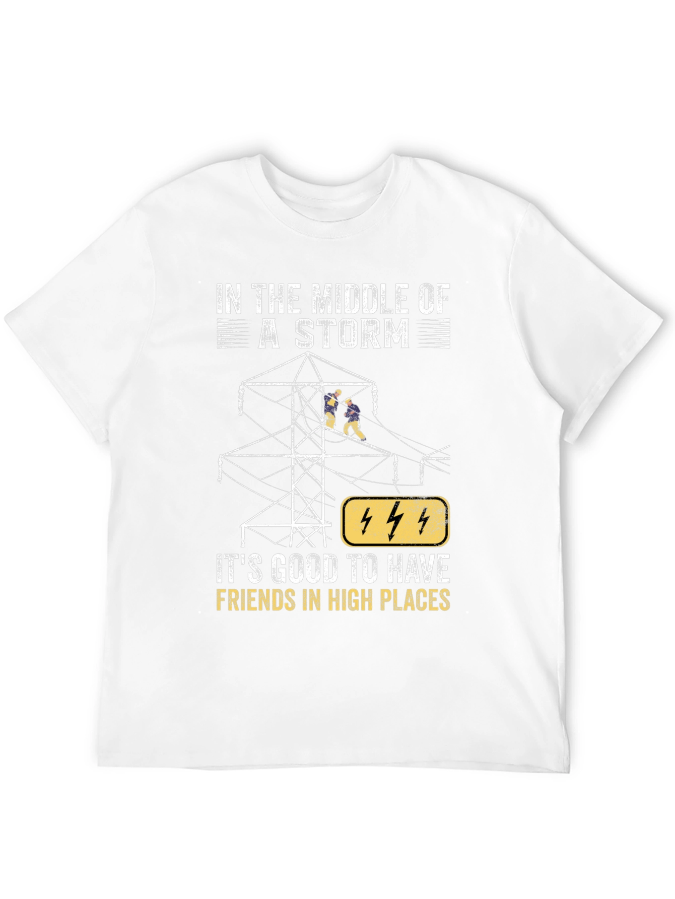 Black Storm Friends T-Shirt - High Places Electrician Tee view 12