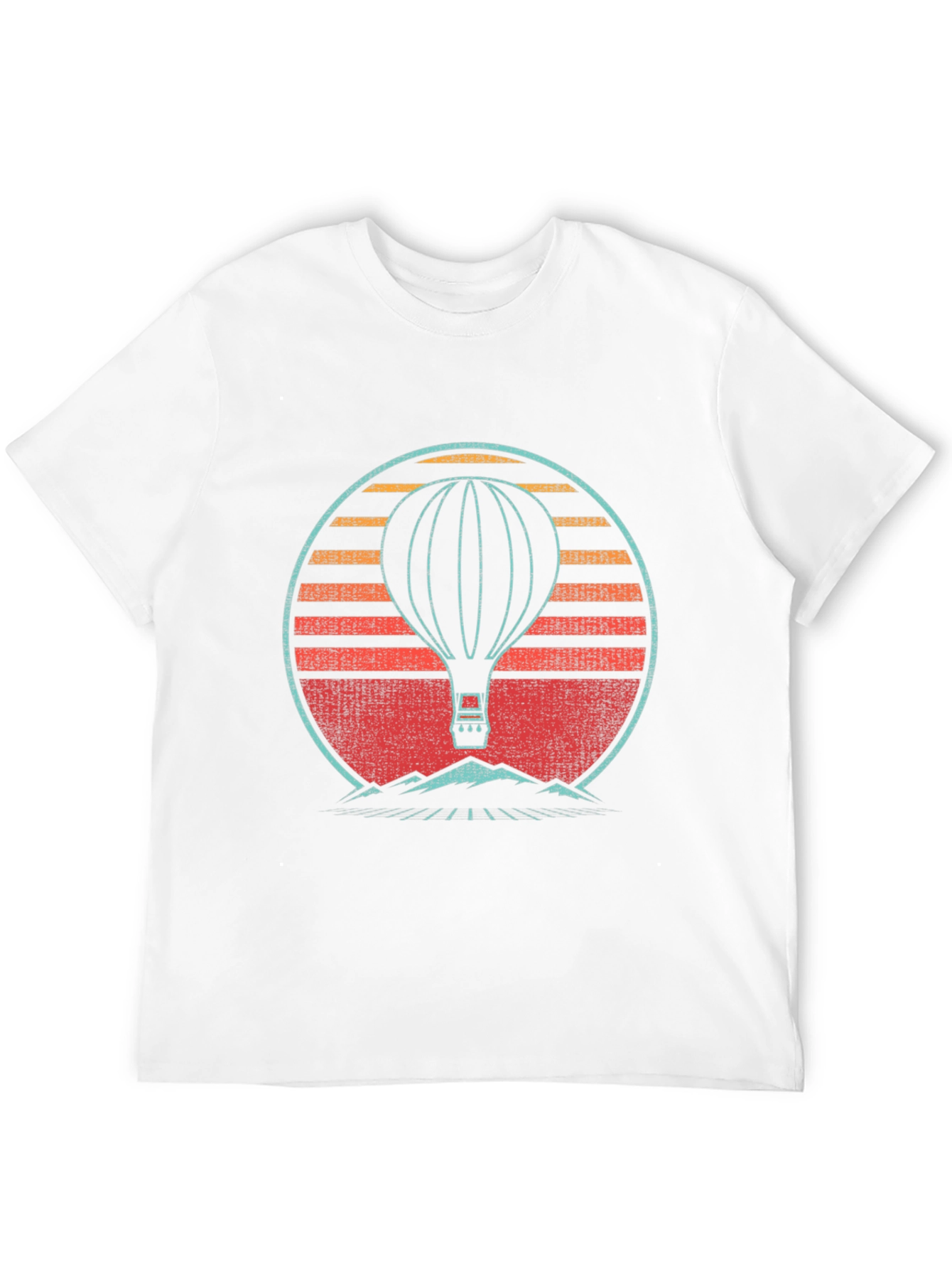 Black Retro Hot Air Balloon Graphic Tee view 12