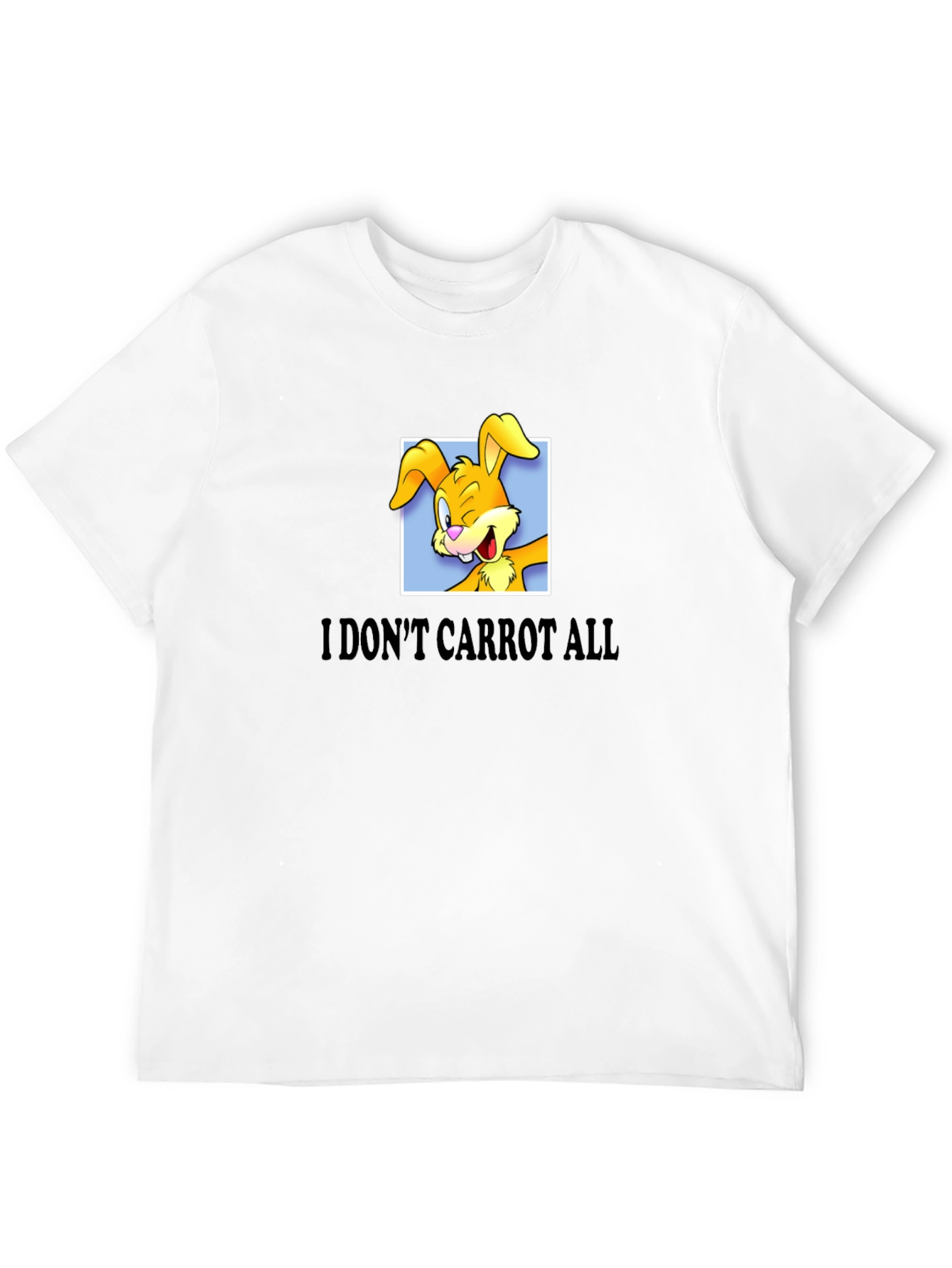 Black Funny Rabbit Graphic T-Shirt - I Don't Carrot All view 12