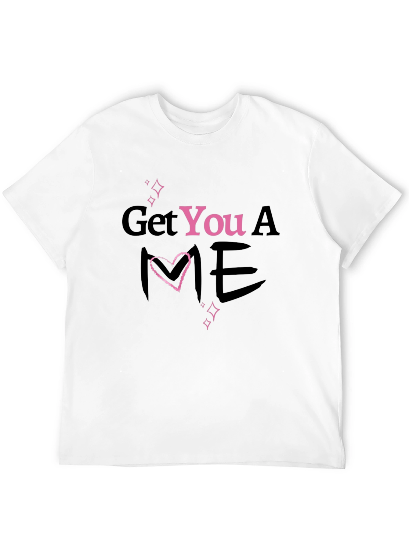 Black Get You A Me Heart T-Shirt - Trendy Graphic Tee view 12