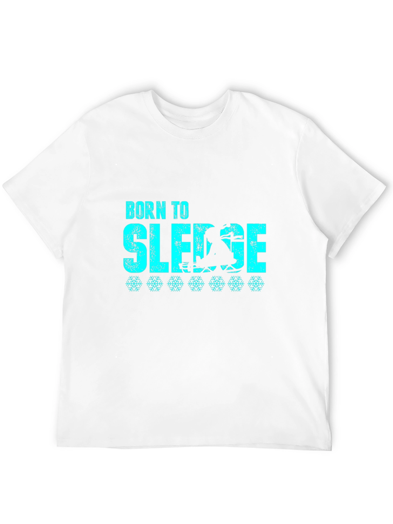 Black Born to Sledge T-Shirt - Winter Fun! view 12