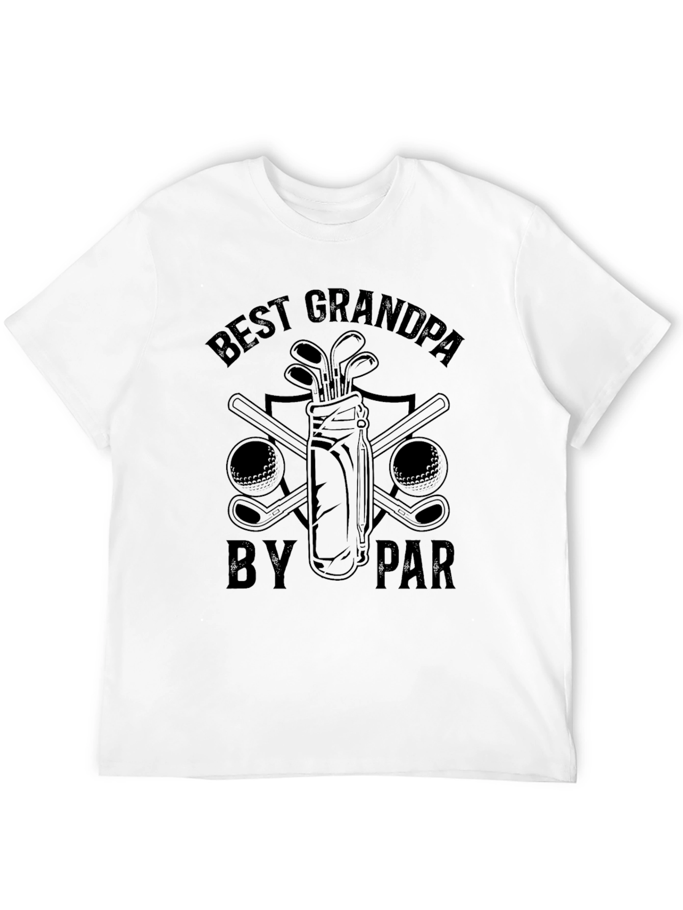 Black Best Grandpa By Par Golf T-Shirt view 12