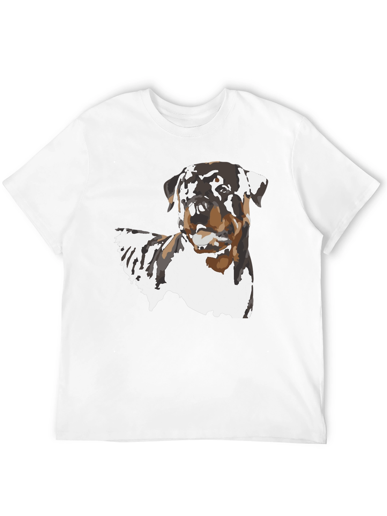 Black Rottweiler Dog Graphic Black T-Shirt view 12