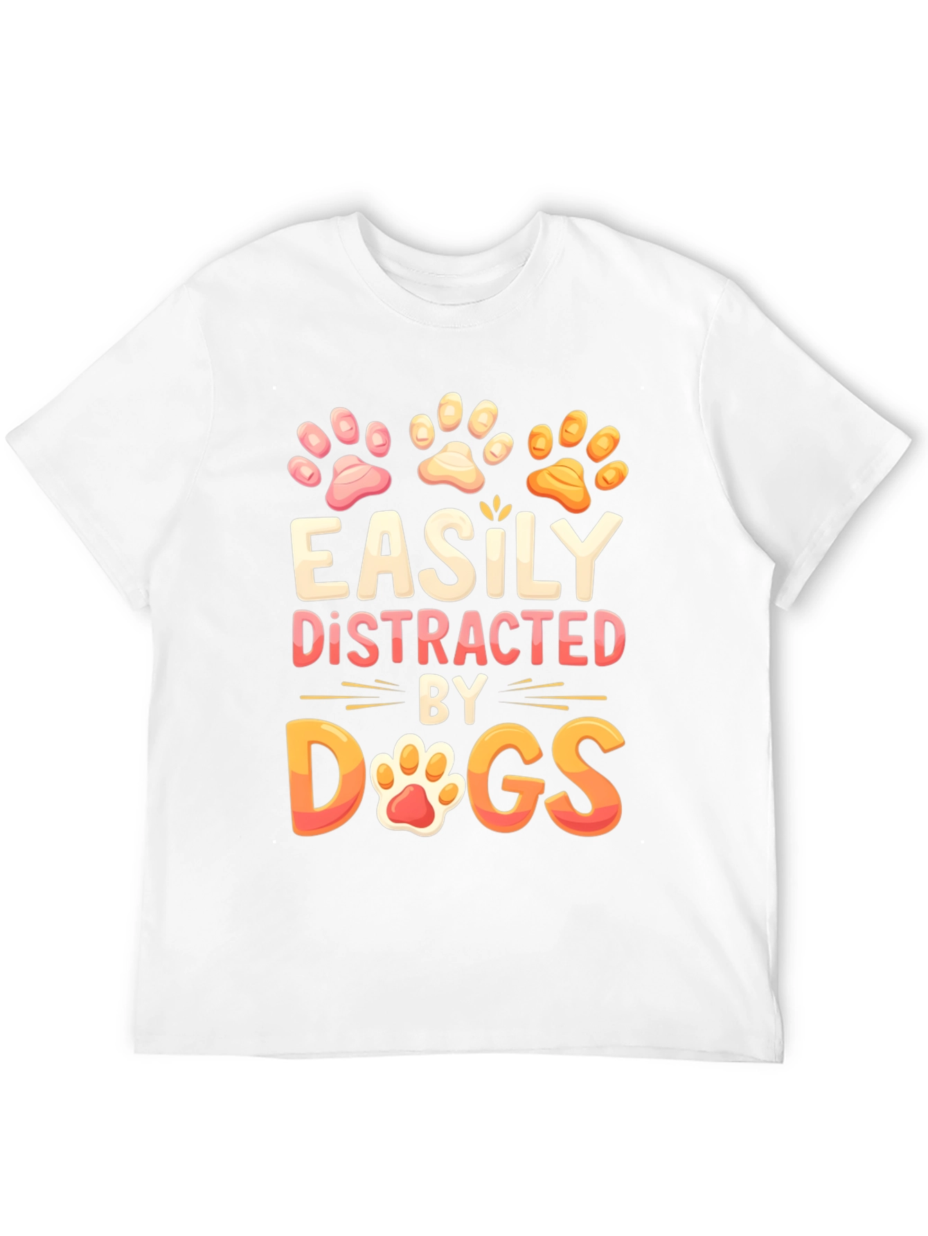 Black Easily Distracted by Dogs Graphic T-Shirt view 12