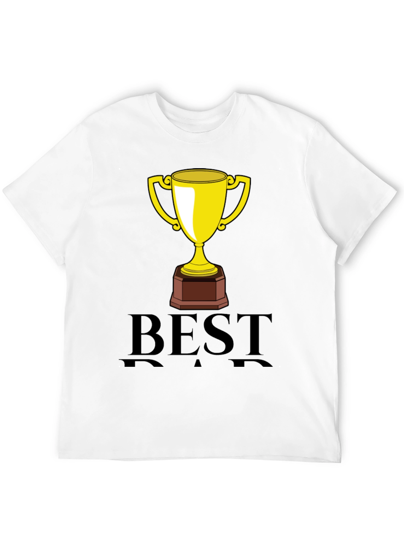 Black Best Dad Trophy Graphic Tee - Black view 12
