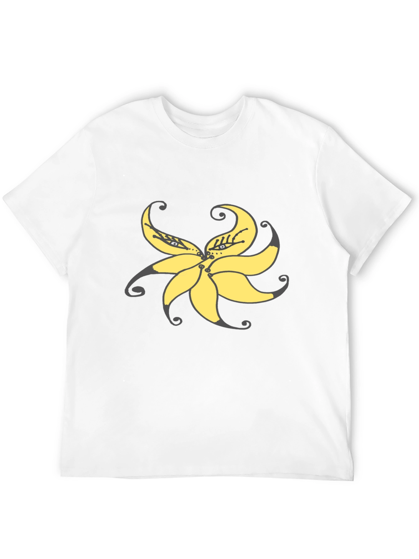 Black Floral Graphic Print Crew Neck T-Shirt view 12