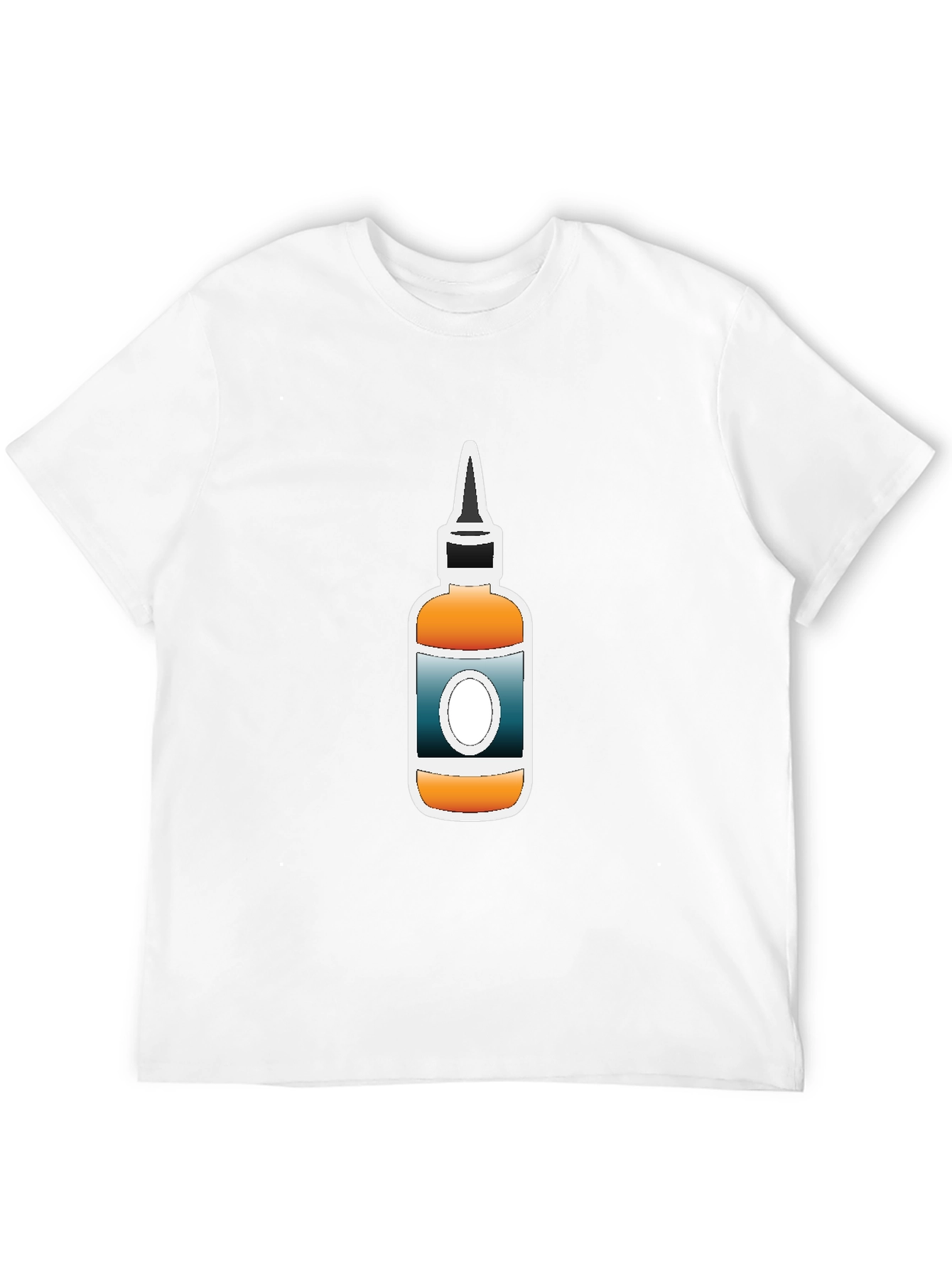 Black Sauce Bottle Graphic Tee - Black Cotton T-Shirt view 12