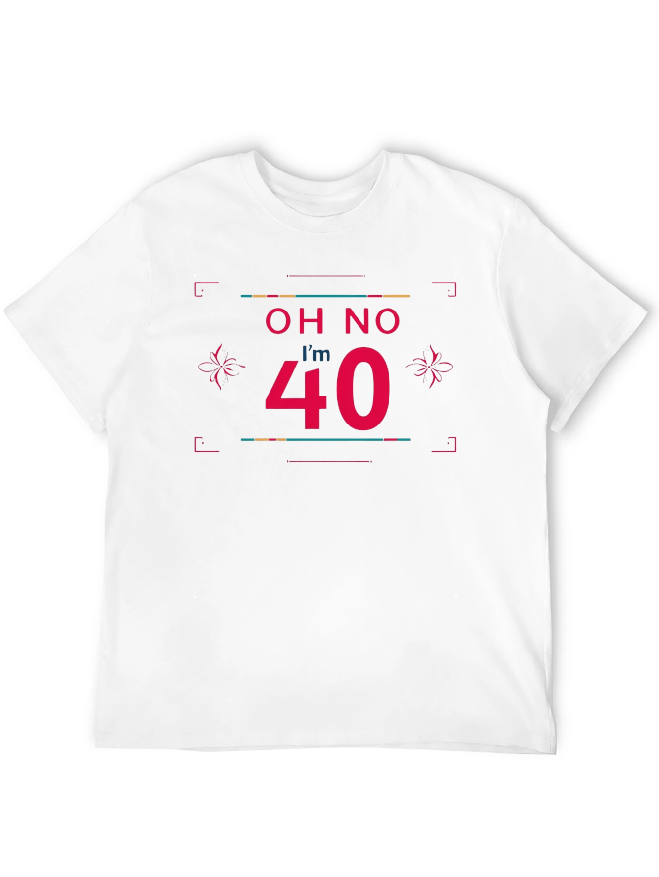 Black Funny 40th Birthday T-Shirt - Oh No I'm 40 view 12