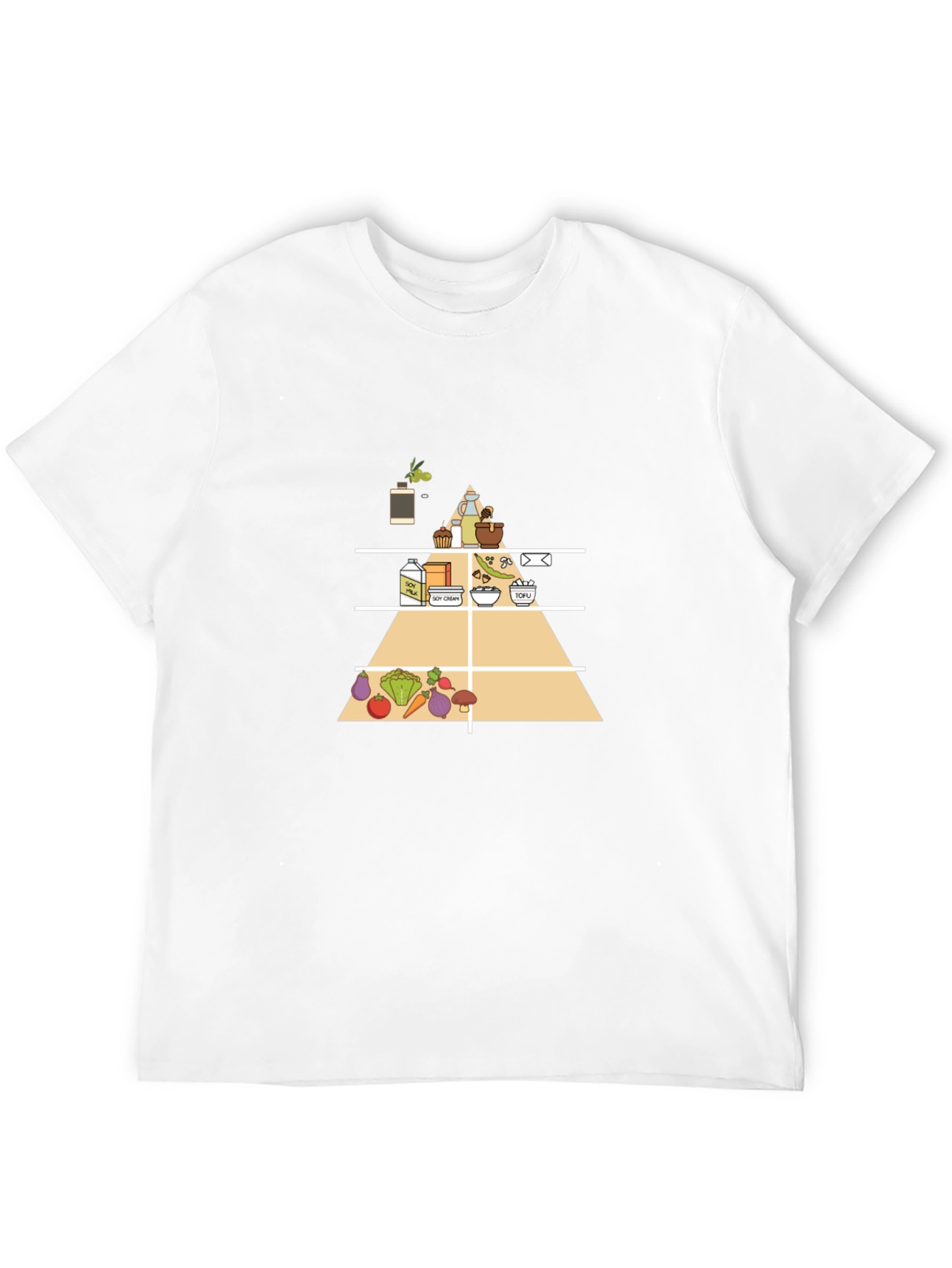 Vegan Food Pyramid T-Shirt - Black - 12