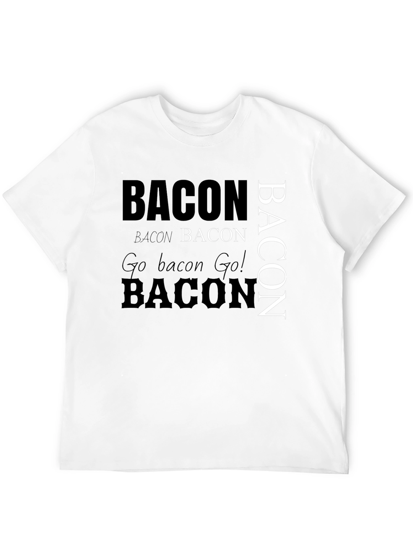 Black Bacon Lover T-Shirt - Novelty Graphic Tee view 12