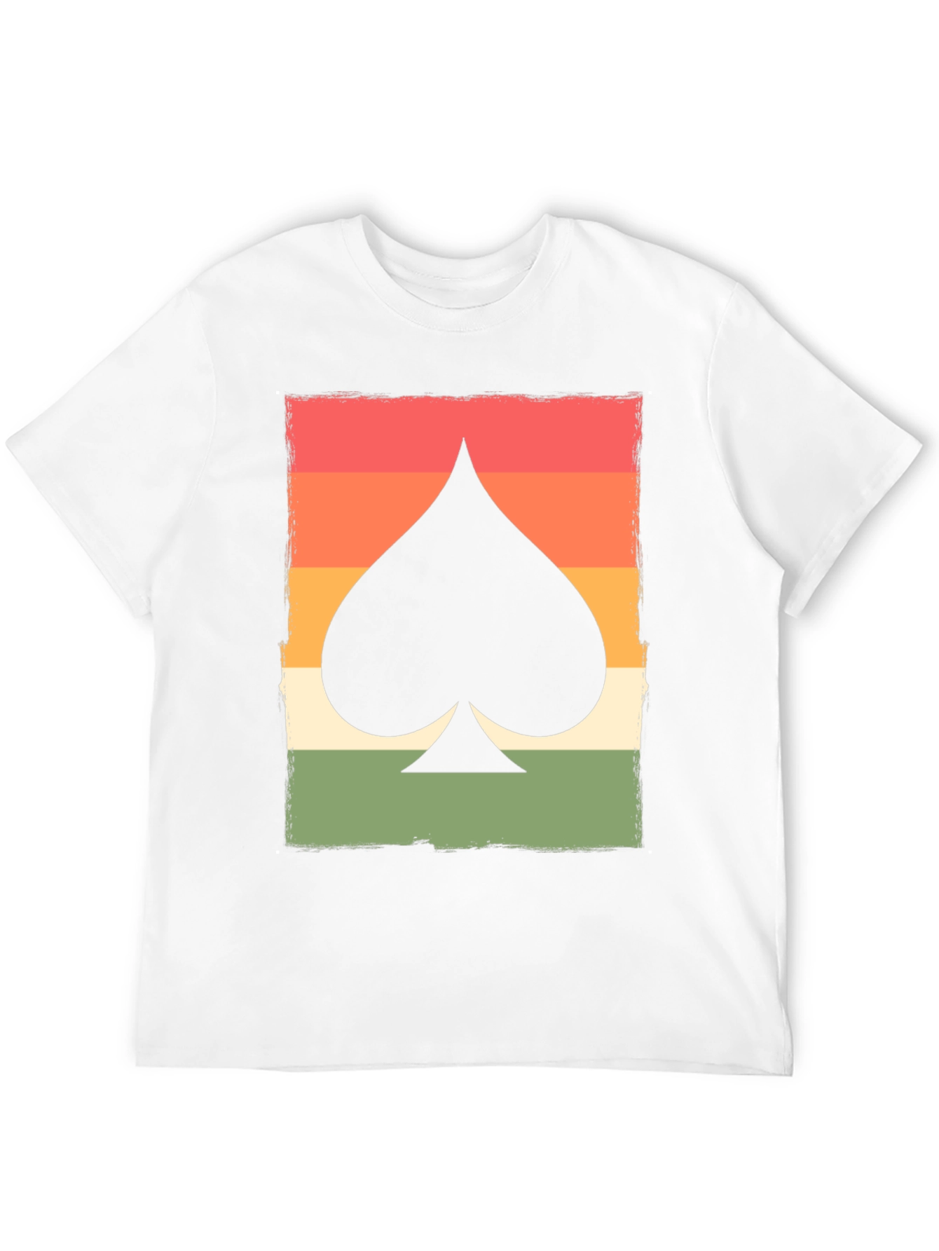 Black Retro Spade Card Graphic T-Shirt - Unisex view 12