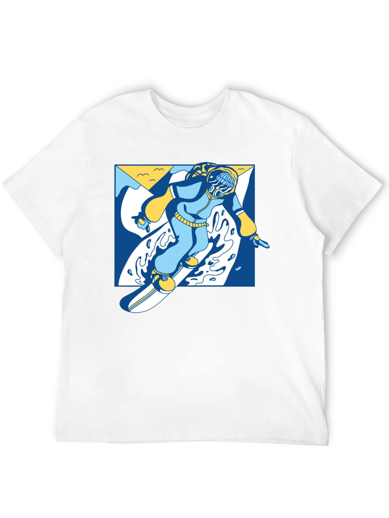 Black Cool Snowboarder Graphic T-Shirt view 12